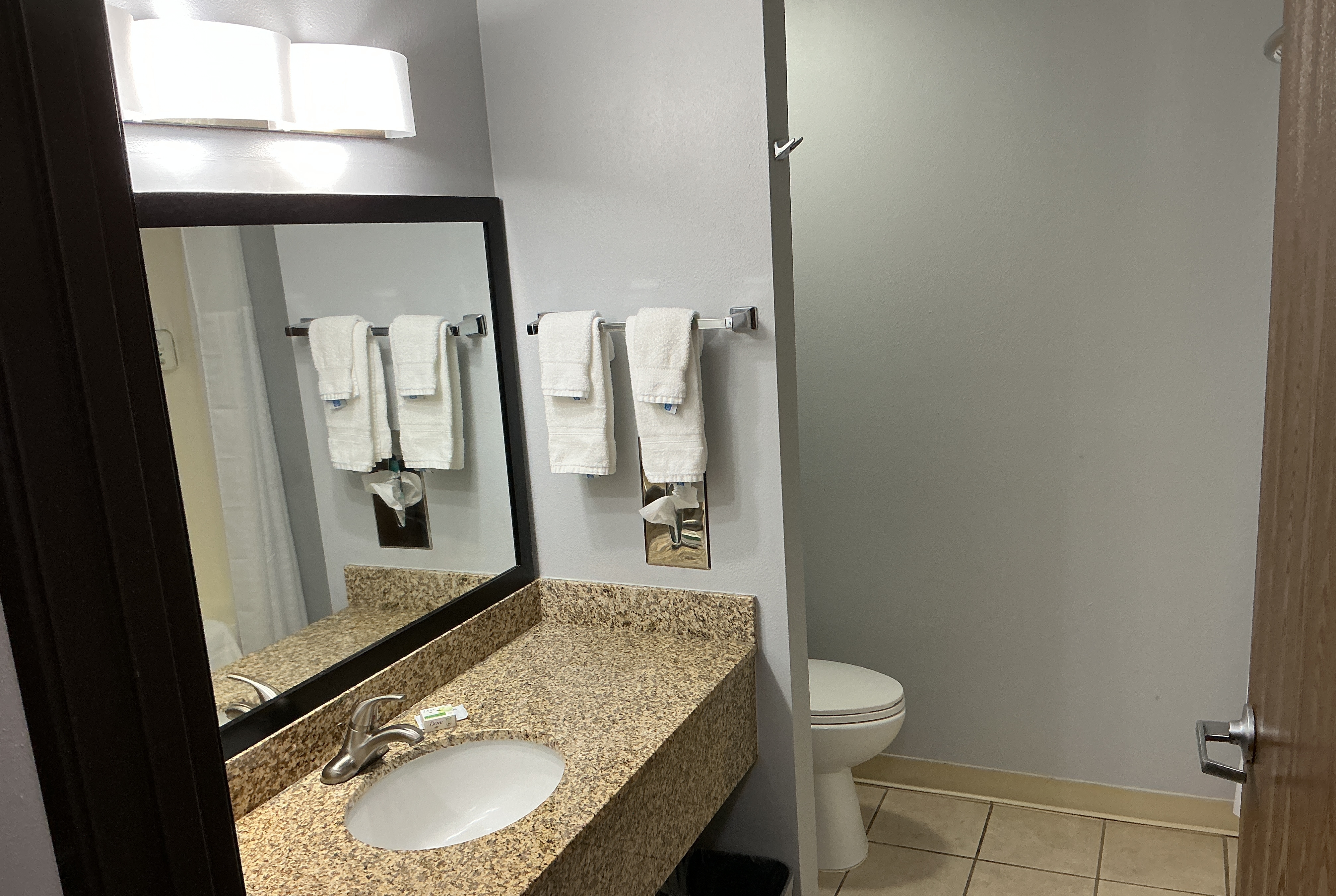 Guest room bath at the Tombstone Grand Hotel, a Baymont by Wyndham in Tombstone, Arizona