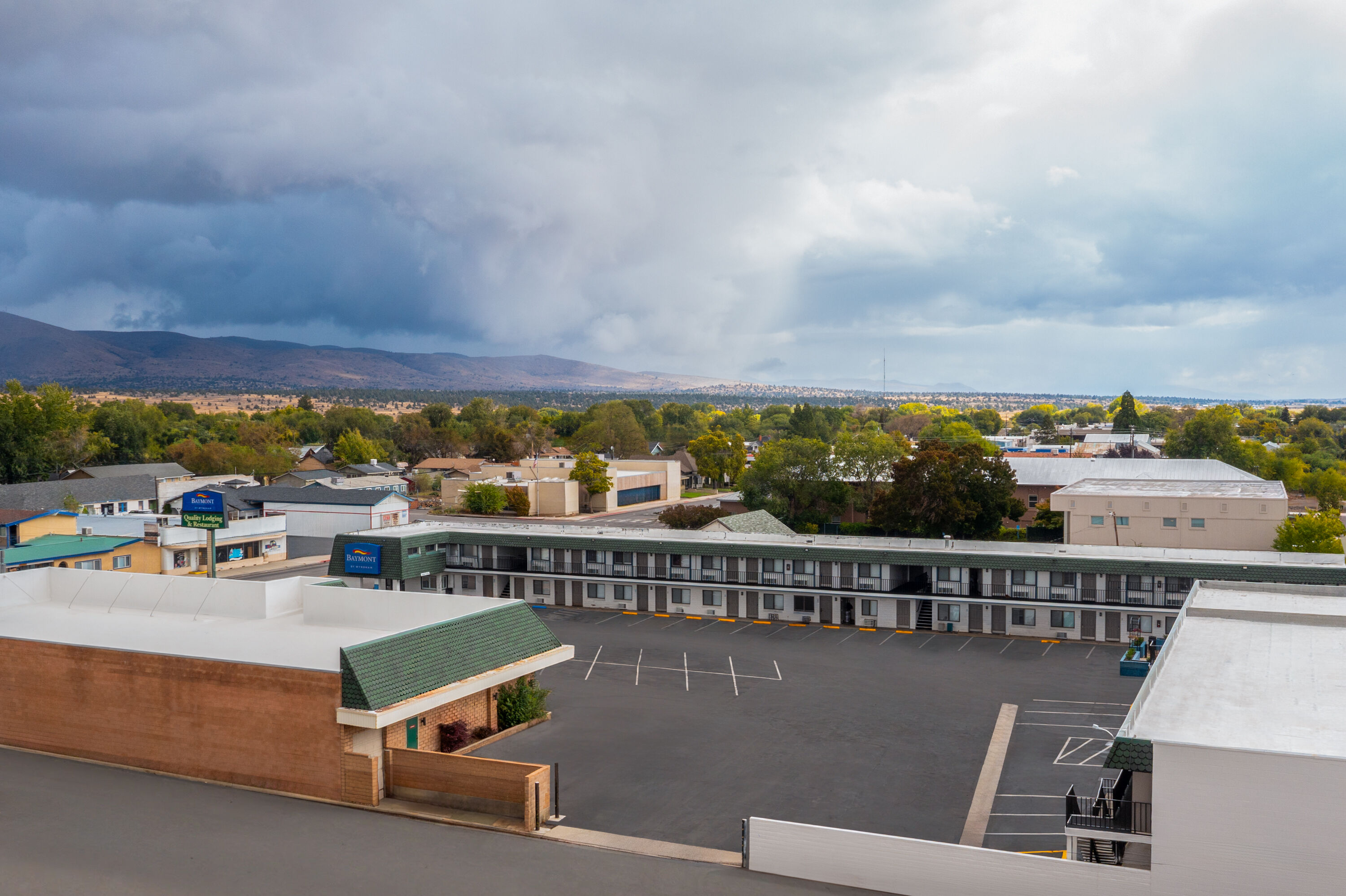 Aerial View of Baymont by Wyndham Susanville hotel in Susanville, California