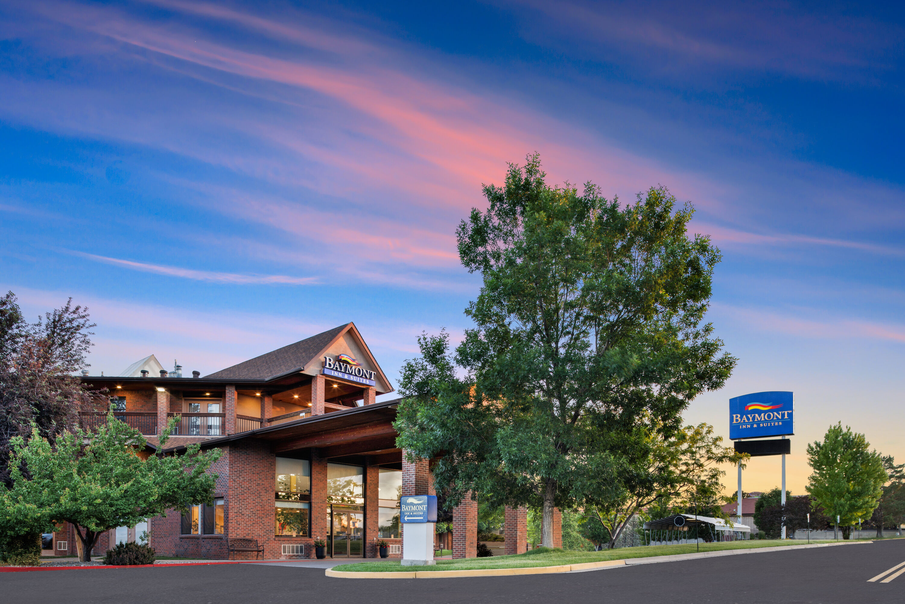 Exterior Dusk Image of Baymont by Wyndham Cortez hotel in Cortez, Colorado