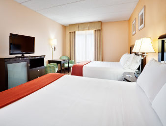 Guest room at the Baymont by Wyndham East Windsor Bradley Airport in East Windsor, Connecticut