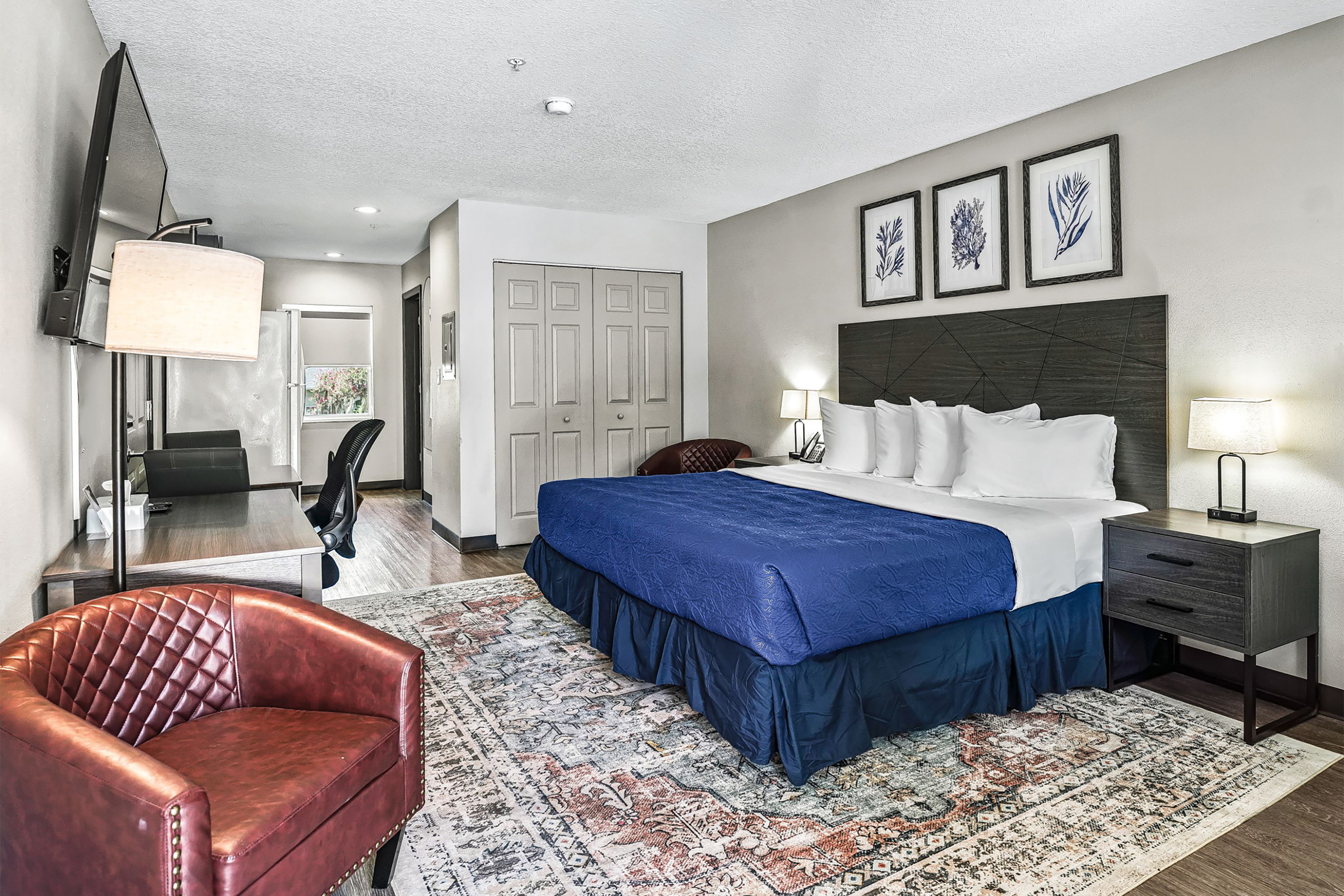 Guest room at the Baymont by Wyndham Ocala Suites in Ocala, Florida