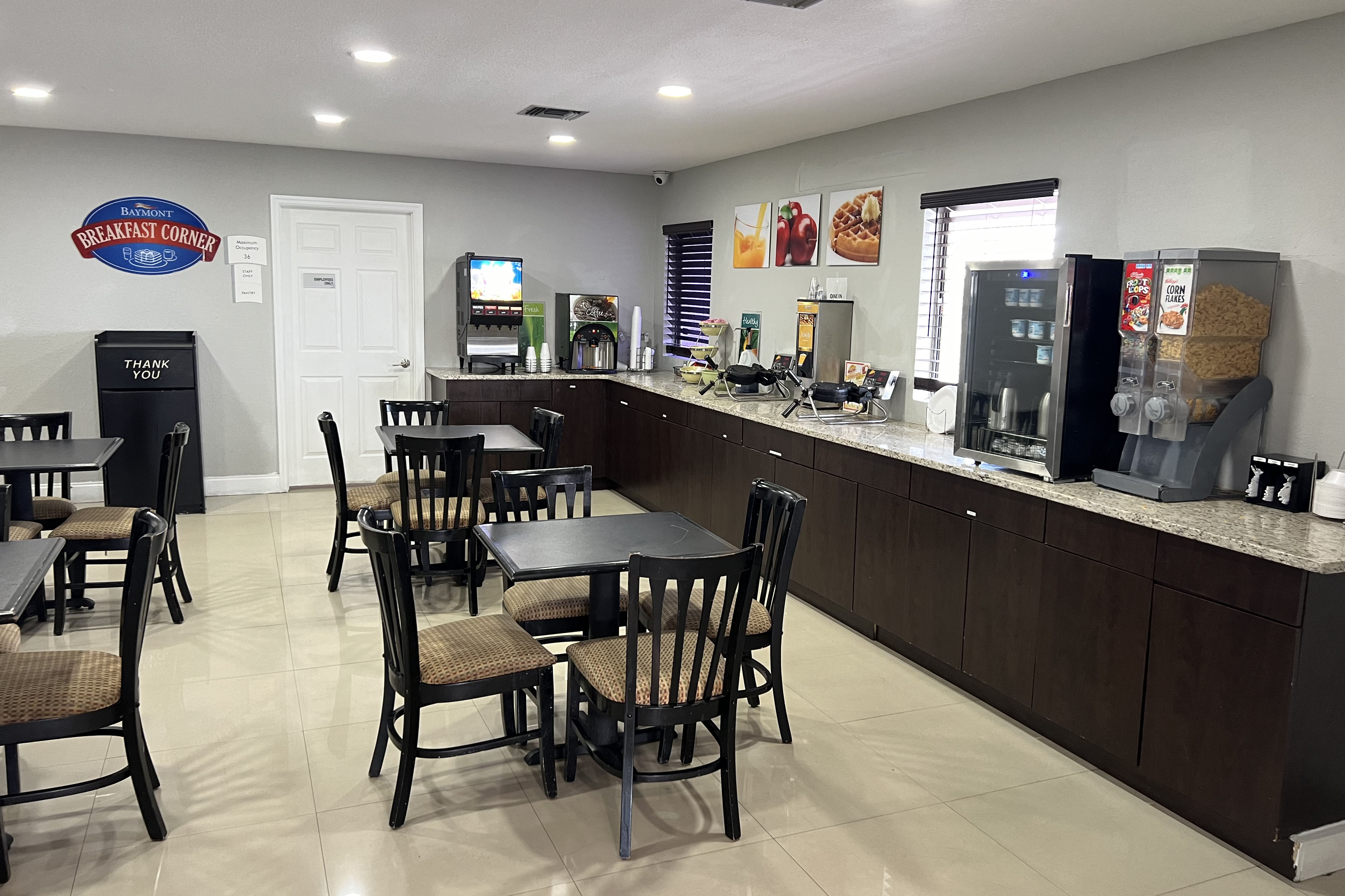 Free breakfast at Baymont by Wyndham Orlando Downtown in Orlando, Florida