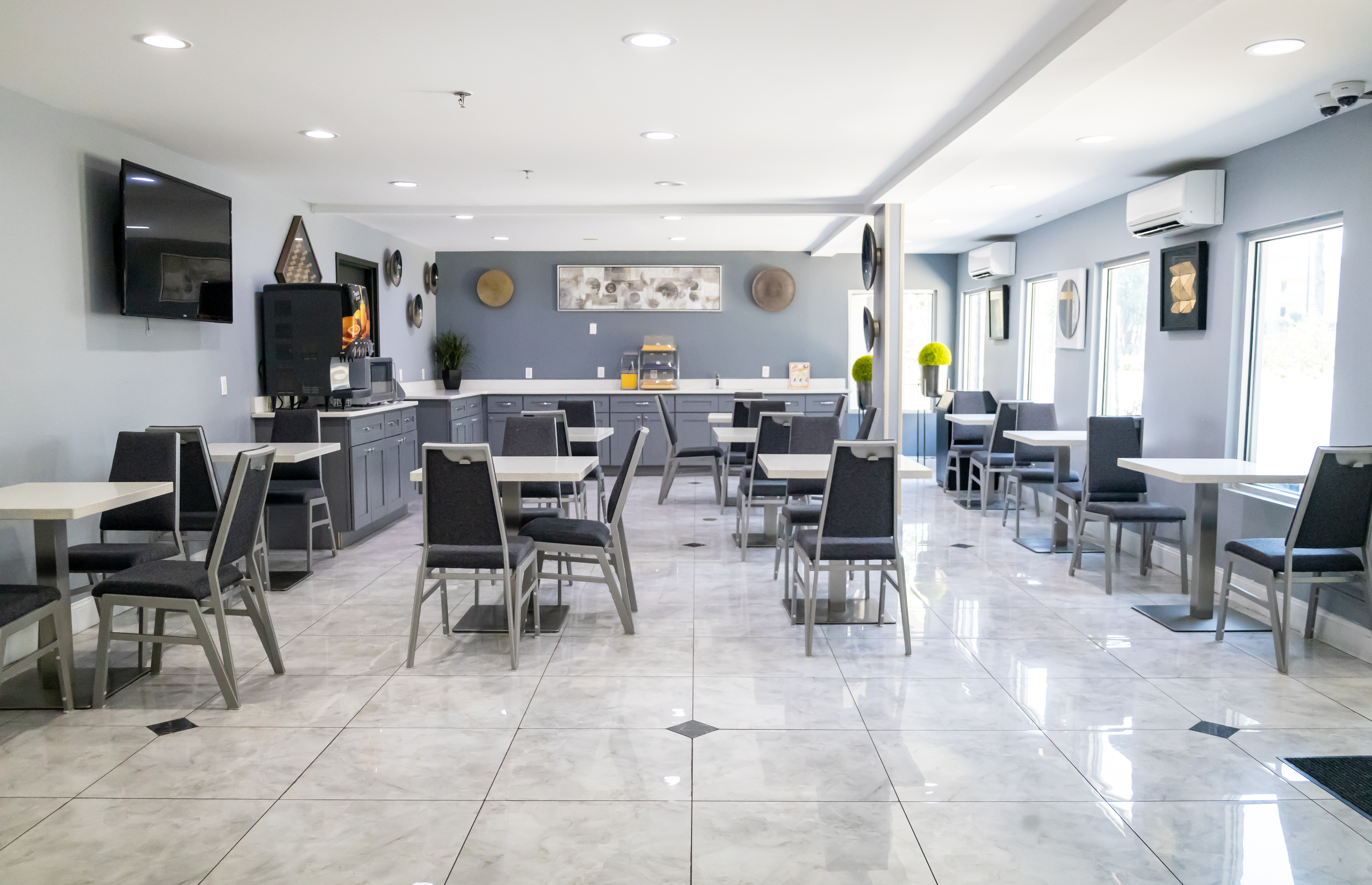 Baymont by Wyndham College Park Atlanta Airport South restaurant breakfast area with seating in College Park, Georgia