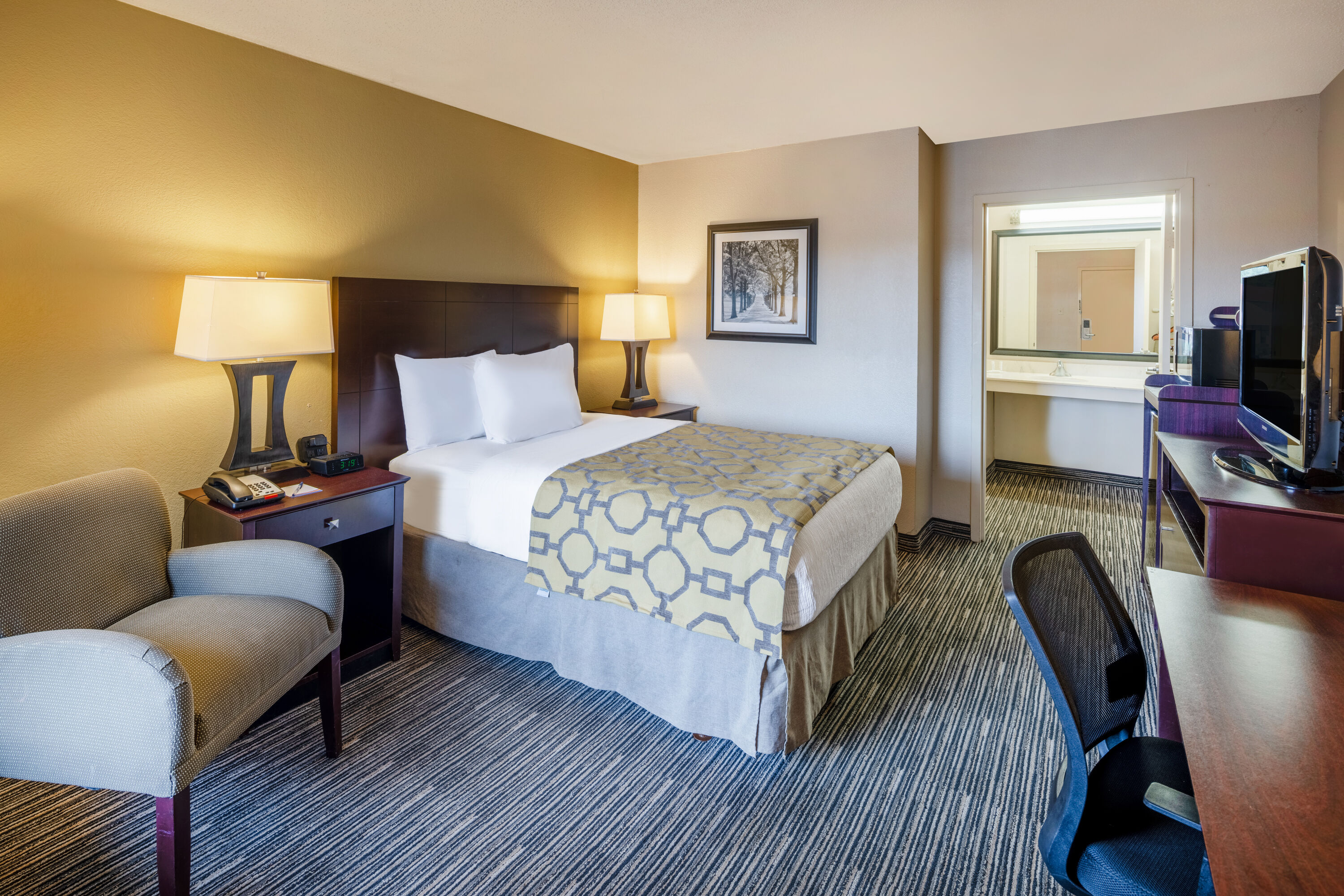 Guest room at the Baymont by Wyndham Columbus GA in Columbus, Georgia