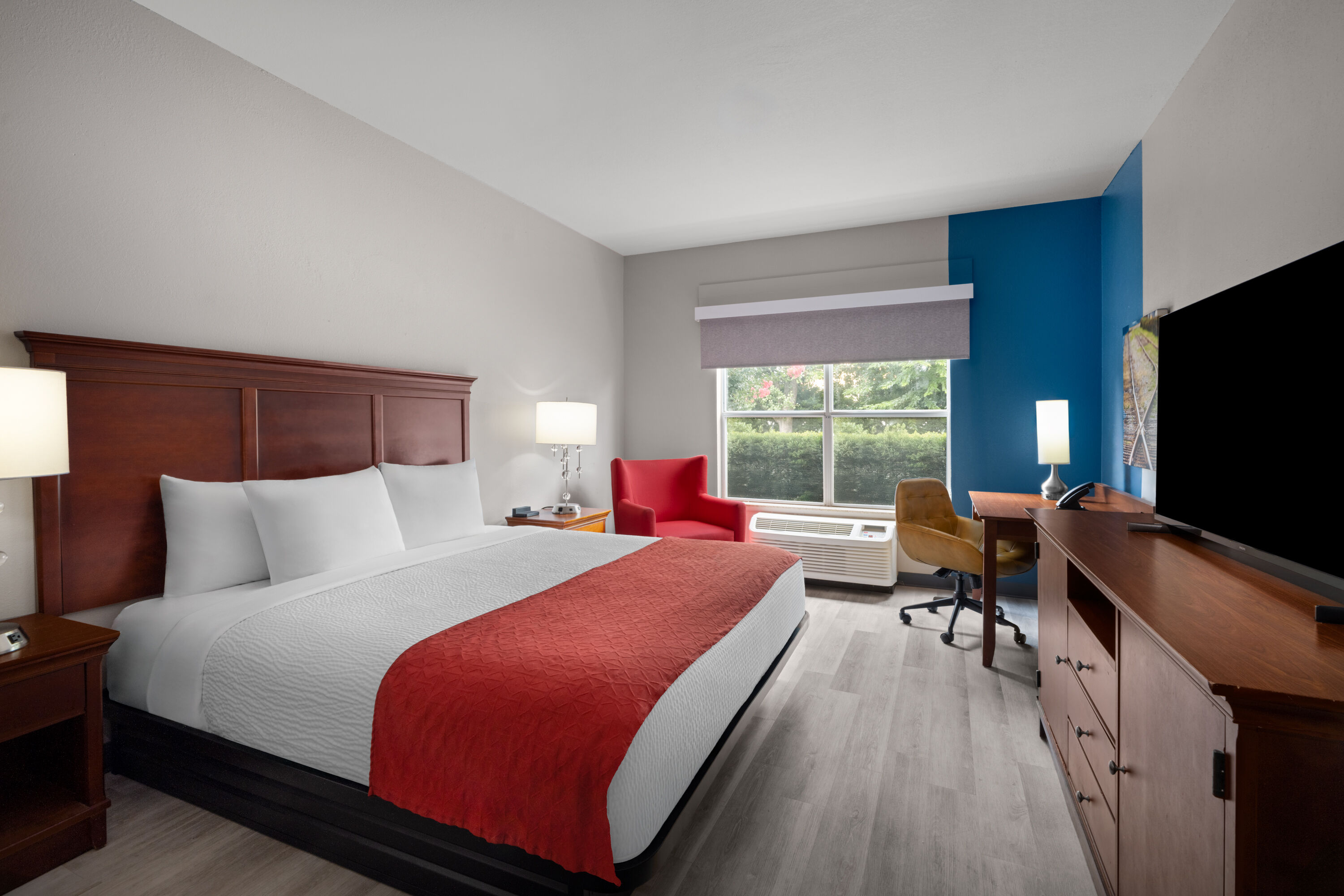 Guest room at the Baymont Inn & Suites by Wyndham Morrow/Atlanta I-75 South in Morrow, Georgia