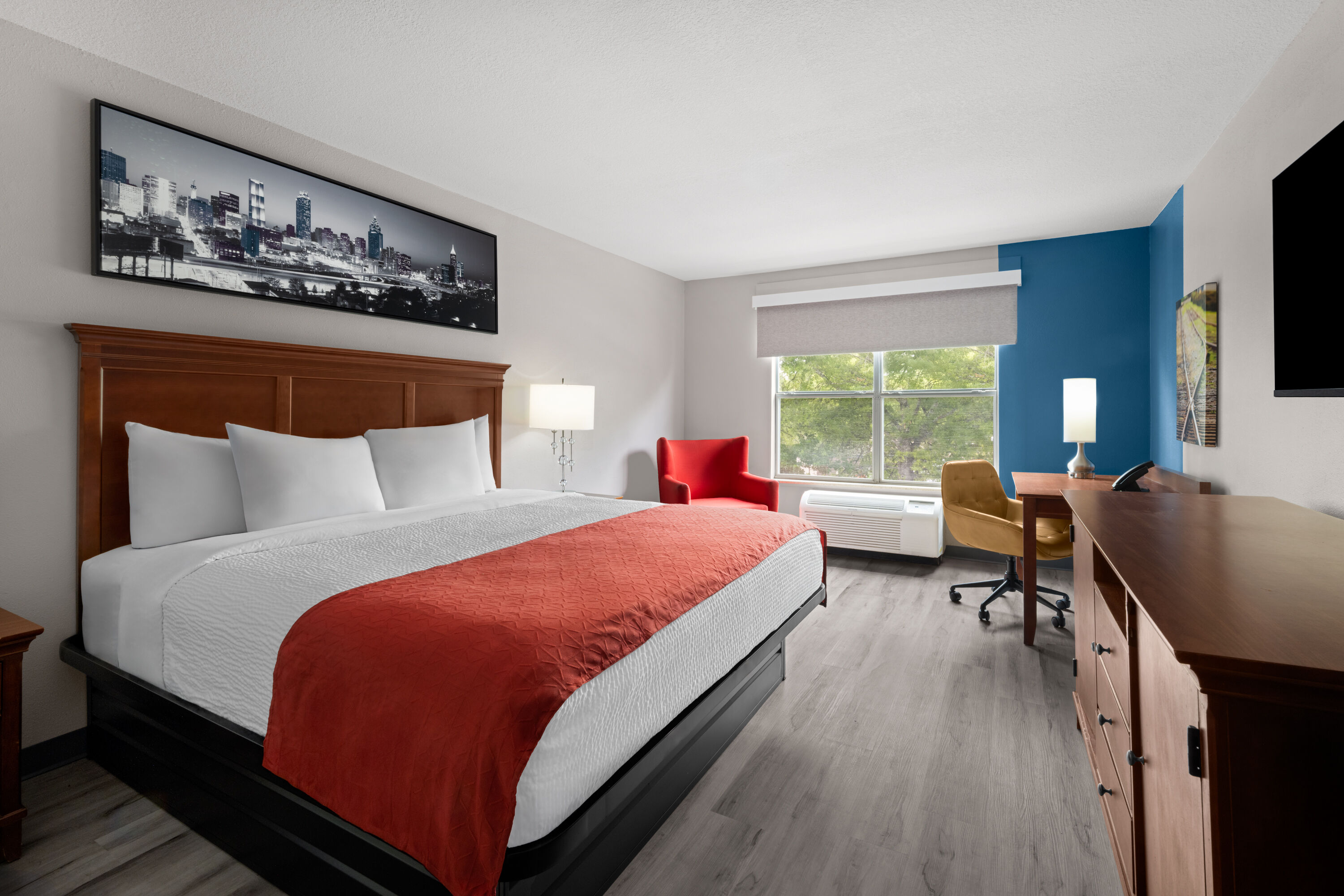 Guest room at the Baymont Inn & Suites by Wyndham Morrow/Atlanta I-75 South in Morrow, Georgia