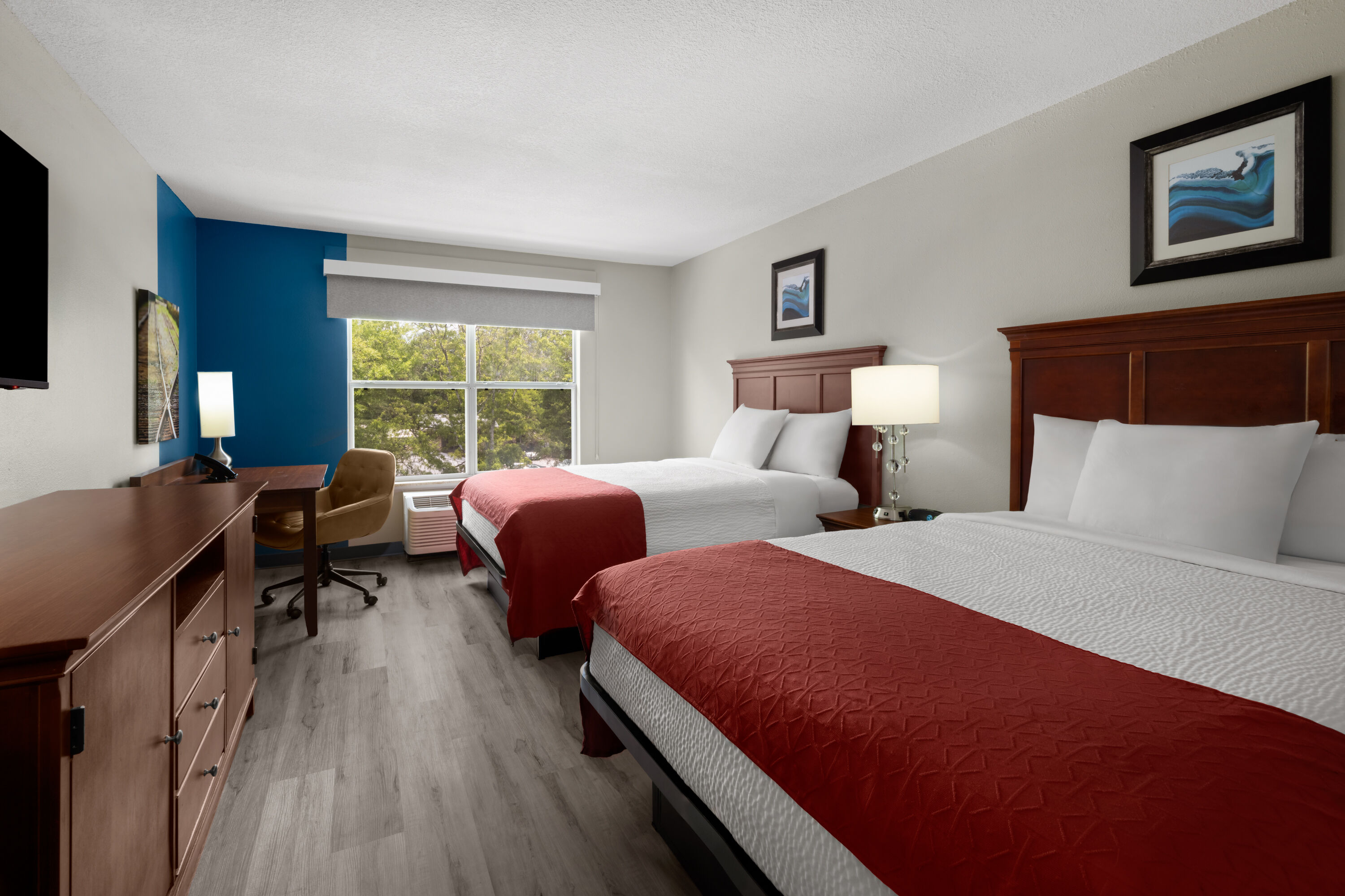 Guest room at the Baymont Inn & Suites by Wyndham Morrow/Atlanta I-75 South in Morrow, Georgia