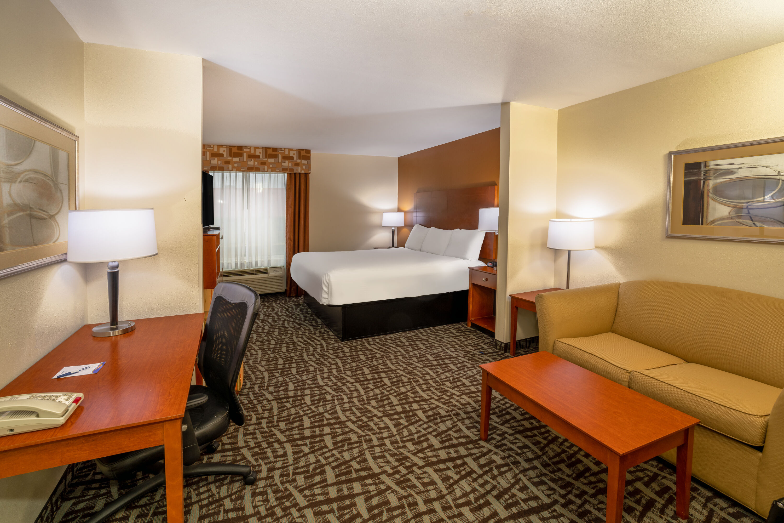 Guest room at the Baymont by Wyndham Savannah South in Savannah, Georgia