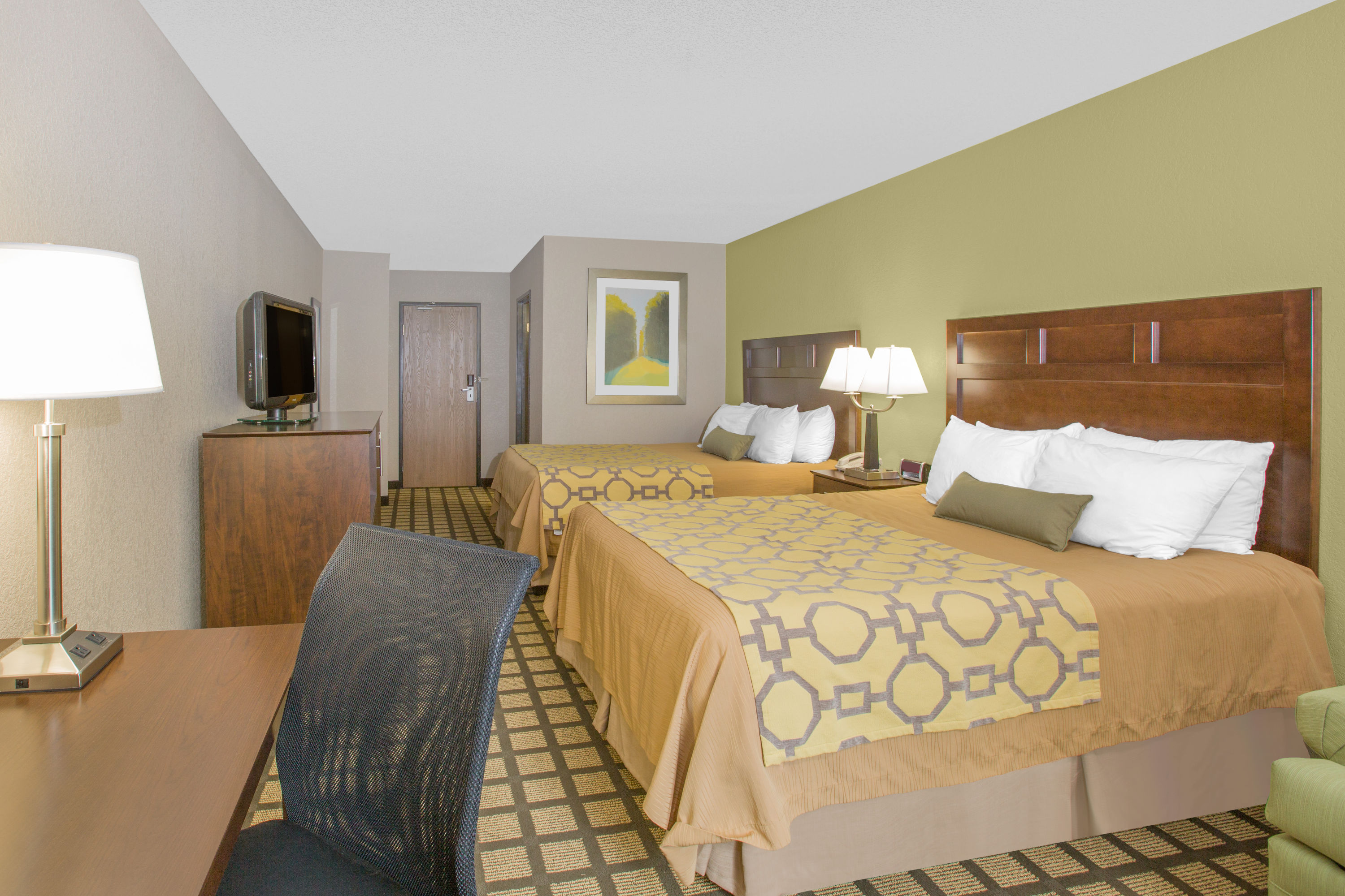 Guest room at the Baymont by Wyndham Ames in Ames, Iowa