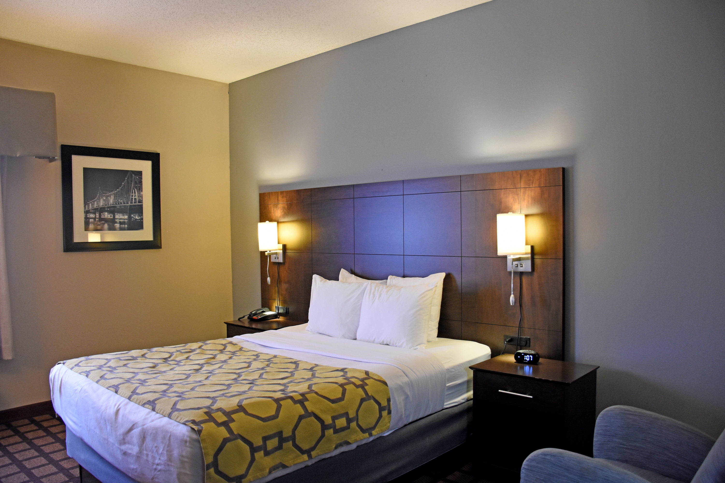 Guest room at the Baymont by Wyndham Morton in Morton, Illinois