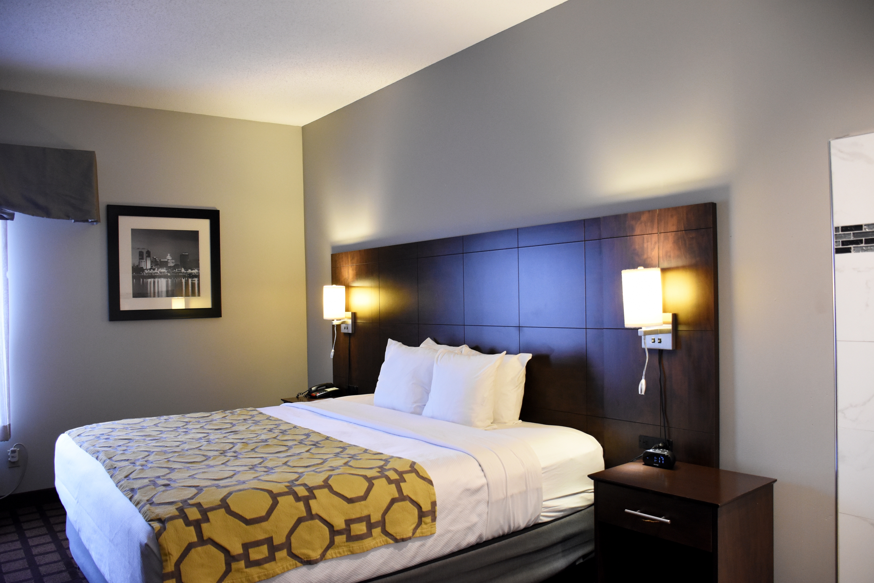 Guest room at the Baymont by Wyndham Morton in Morton, Illinois