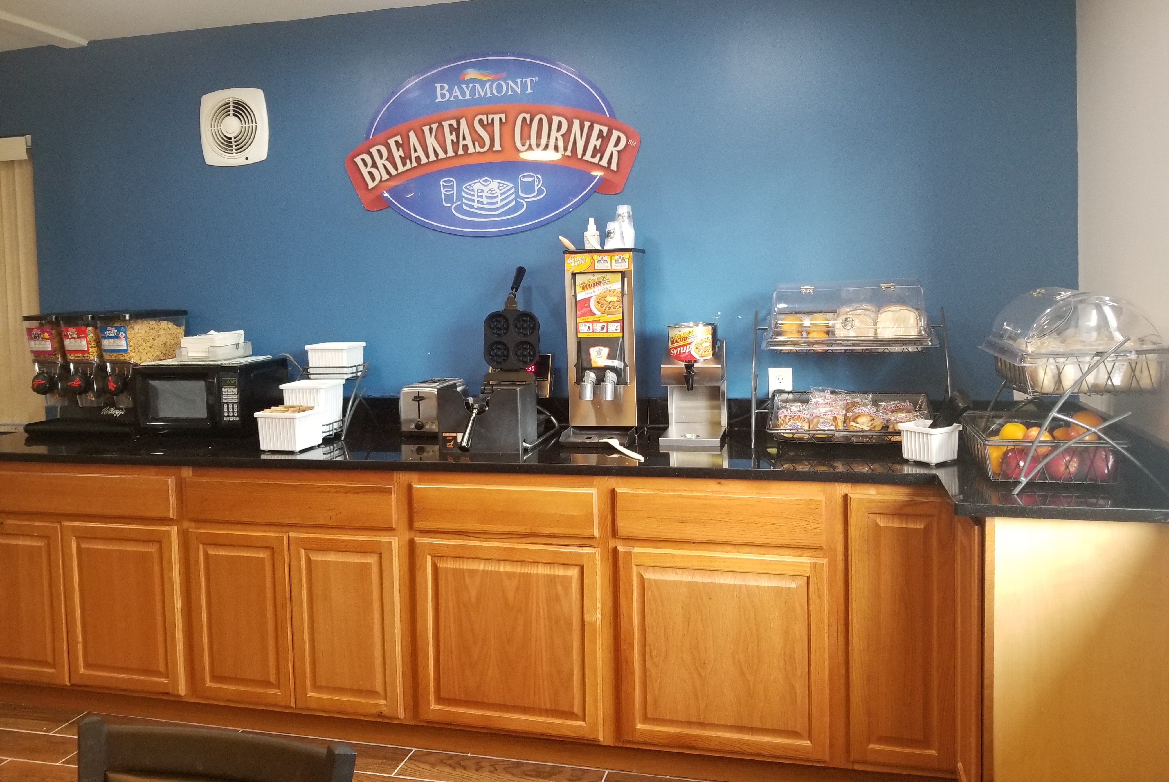 Baymont Inn & Suites by Wyndham Richmond restaurant breakfast area close up in Richmond, Illinois