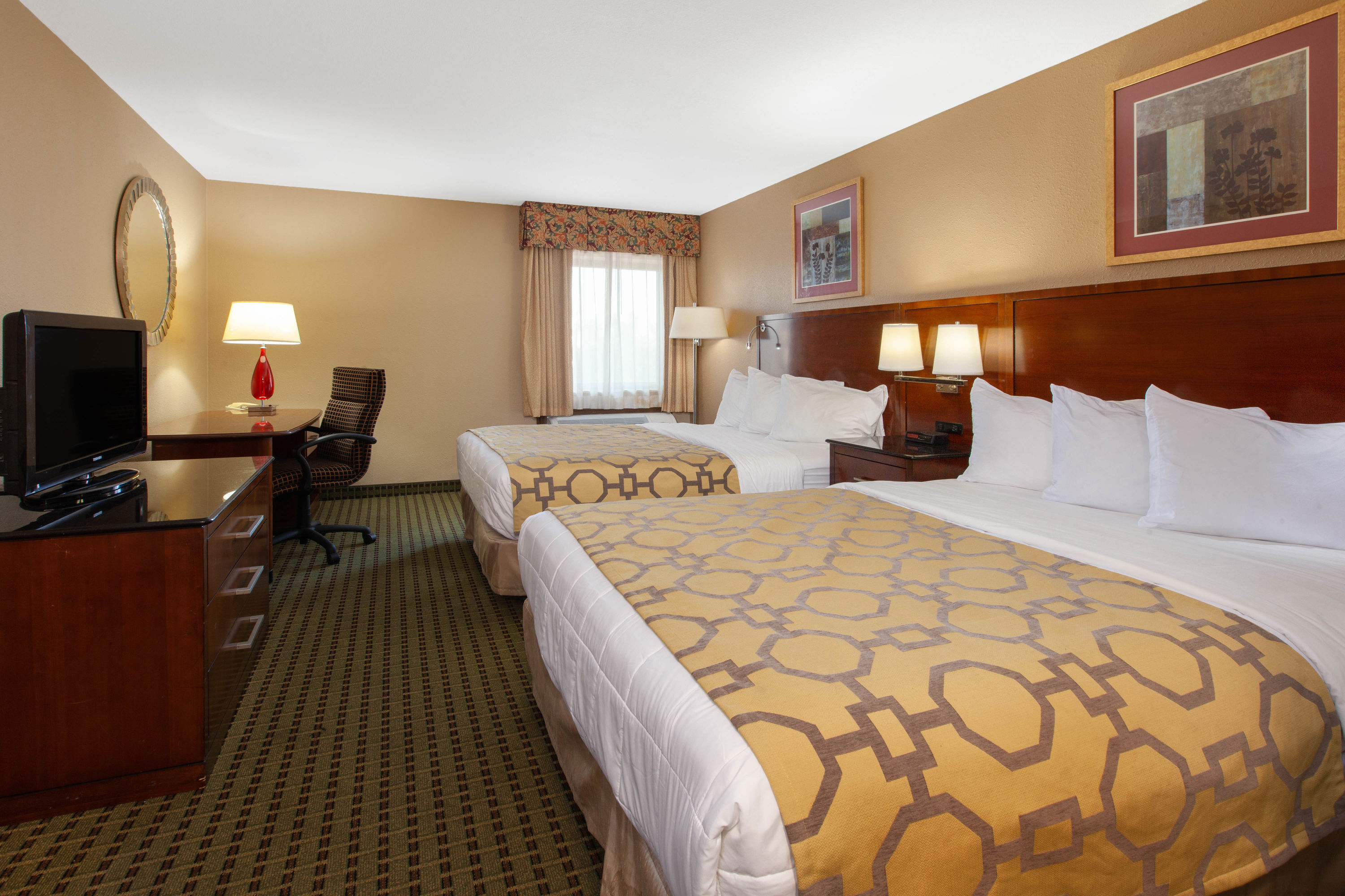 Guest room at the Baymont by Wyndham Franklin in Franklin, Indiana