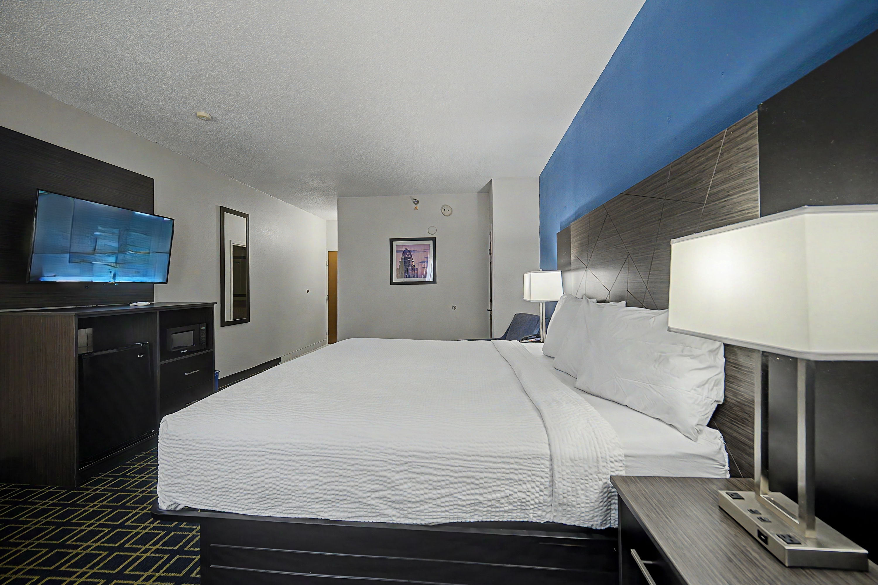Guest room at the Baymont by Wyndham Greensburg in Greensburg, Indiana