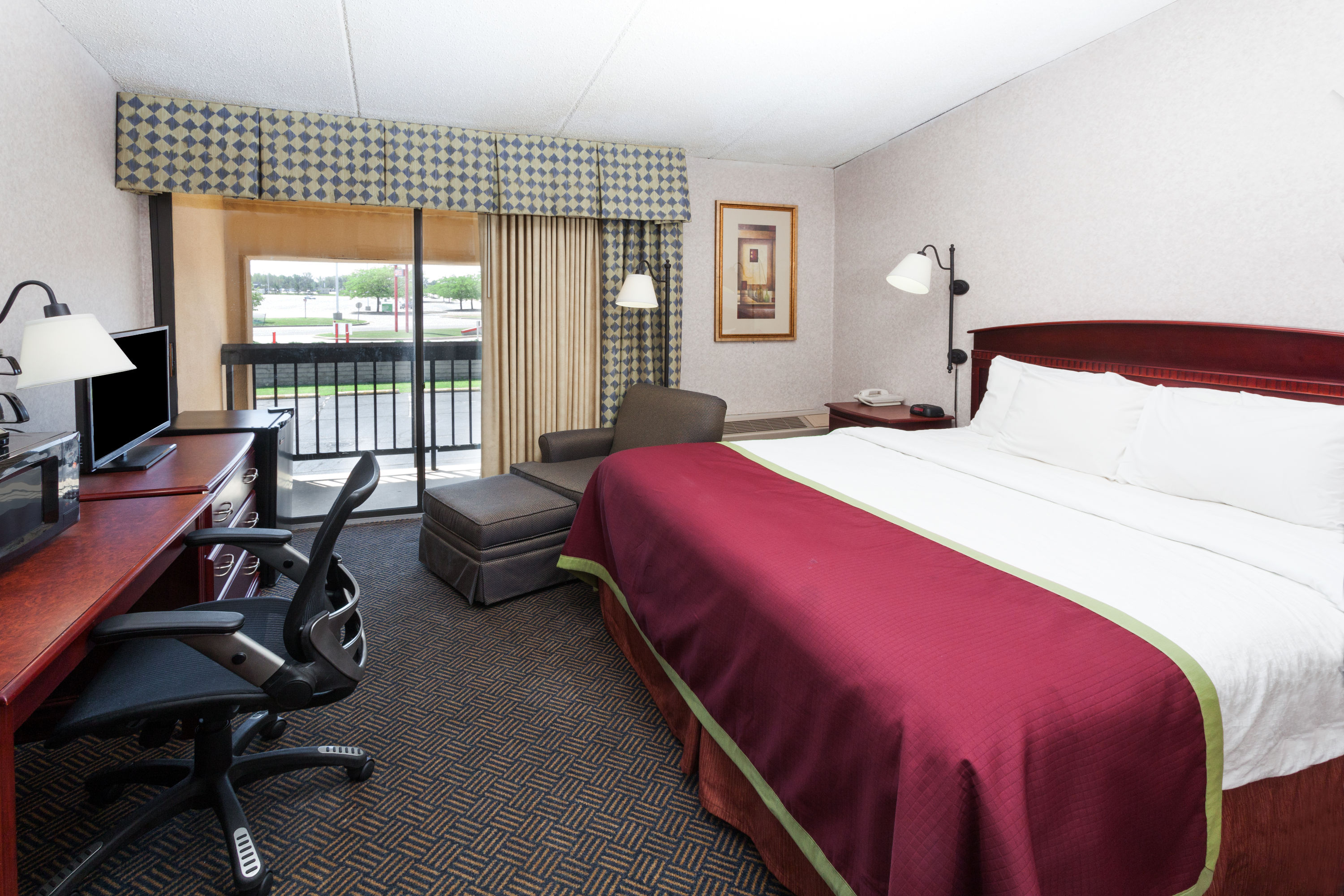 Guest room at the Baymont by Wyndham Michigan City in Michigan City, Indiana
