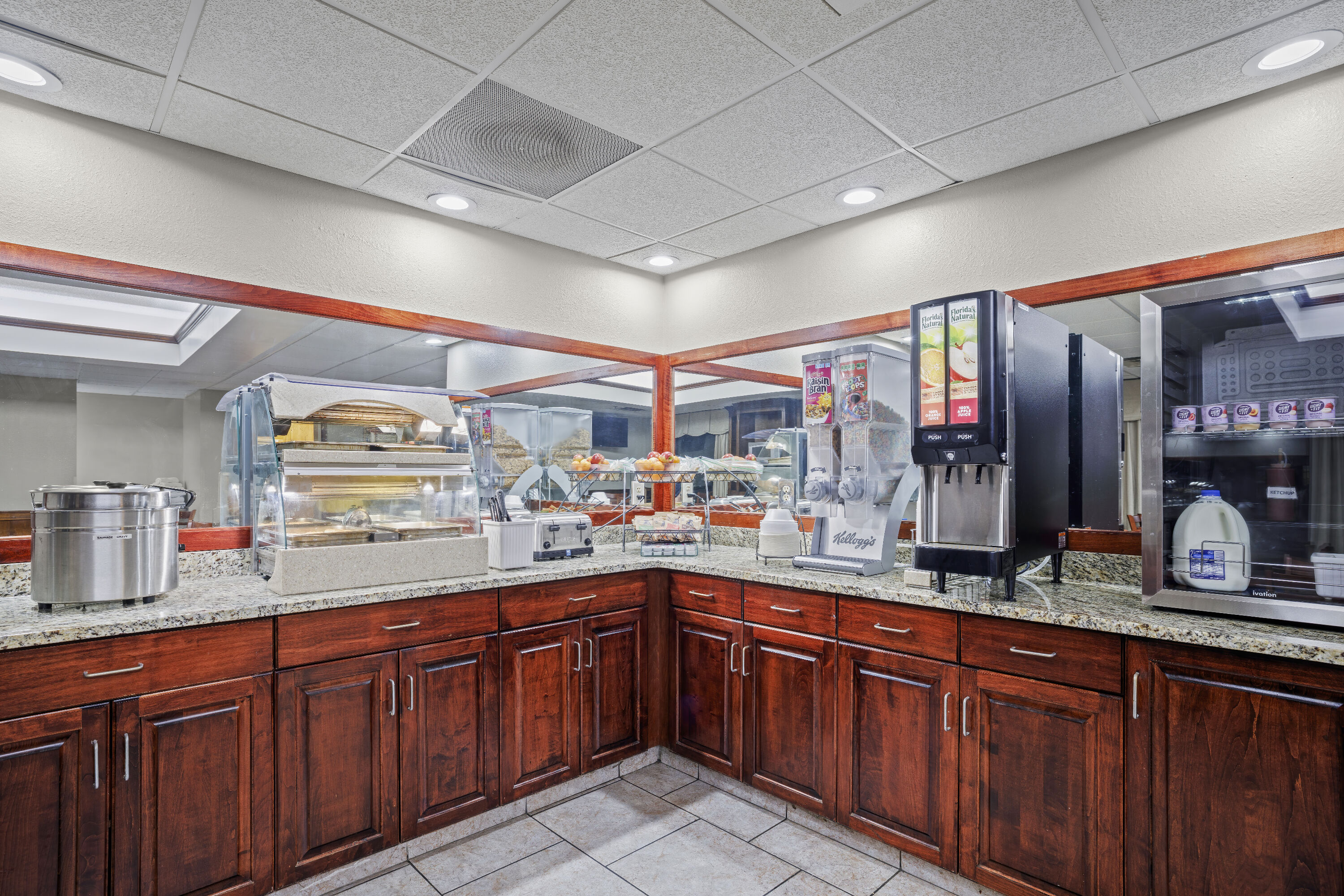 Baymont by Wyndham Madisonville restaurant breakfast area close up in Madisonville, Kentucky