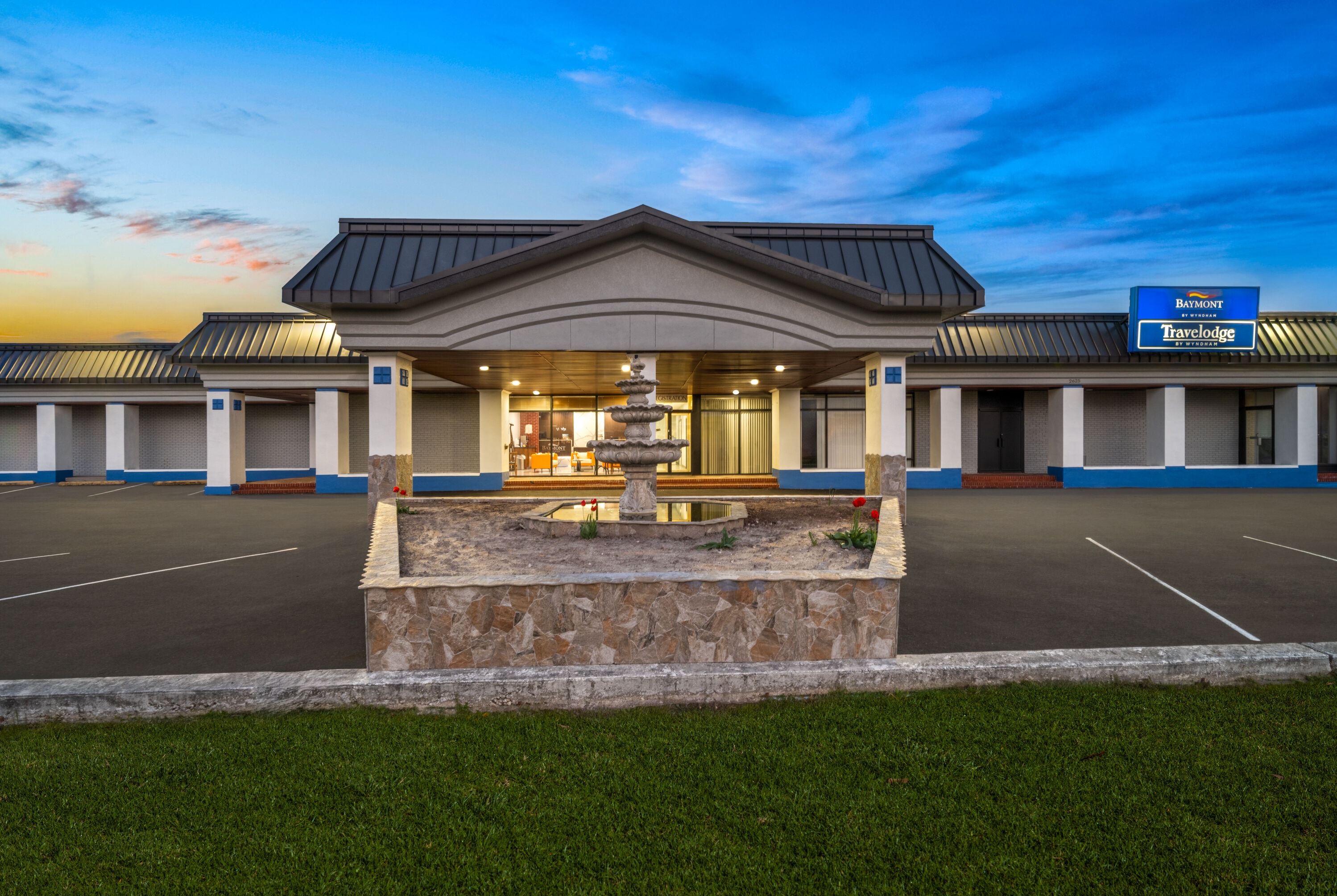 Exterior Dusk Image of Baymont by Wyndham Salisbury MD hotel in Salisbury, Maryland
