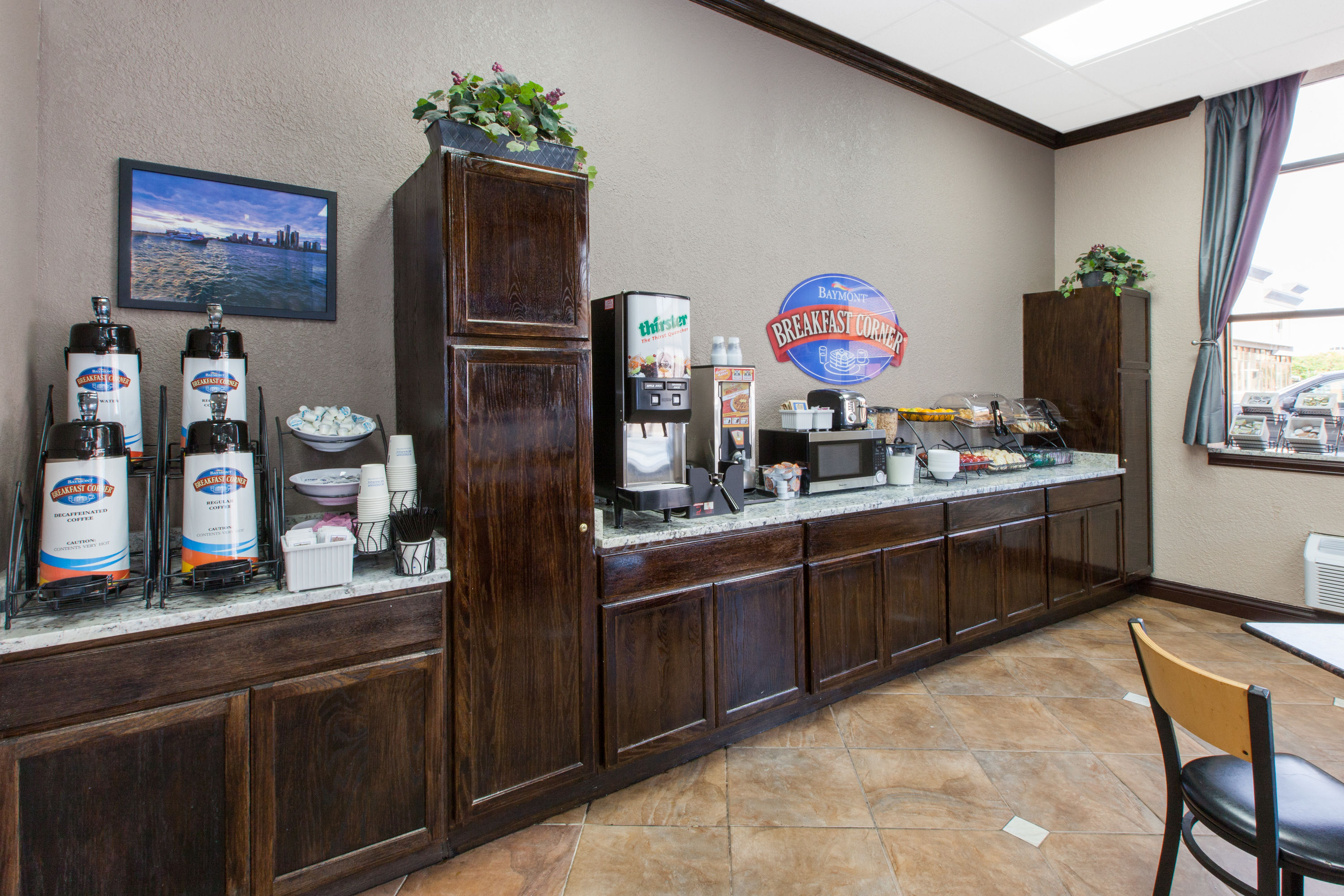 Free breakfast at Baymont by Wyndham Downtown Detroit in Detroit, Michigan