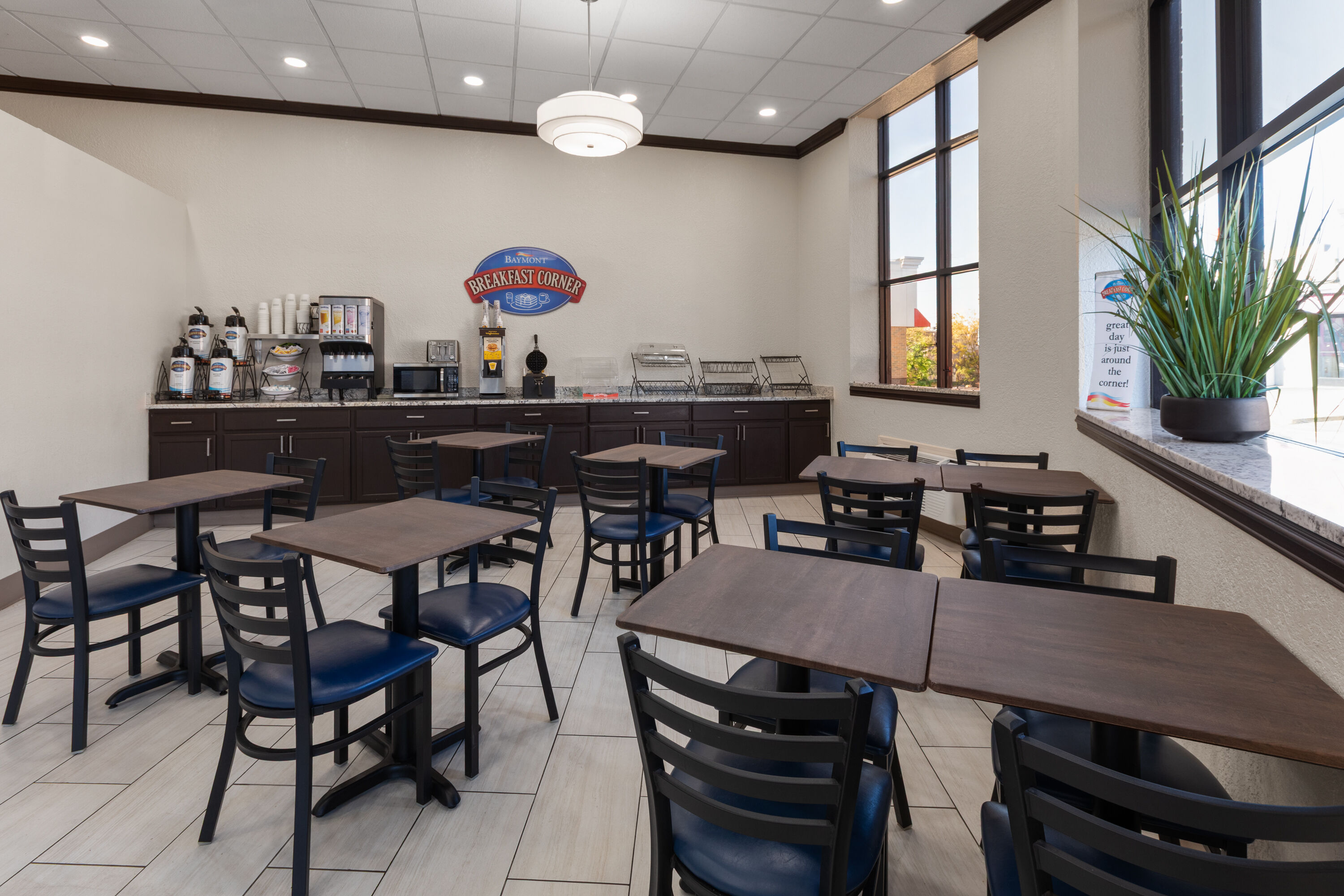 Free breakfast at Baymont by Wyndham Downtown Detroit in Detroit, Michigan