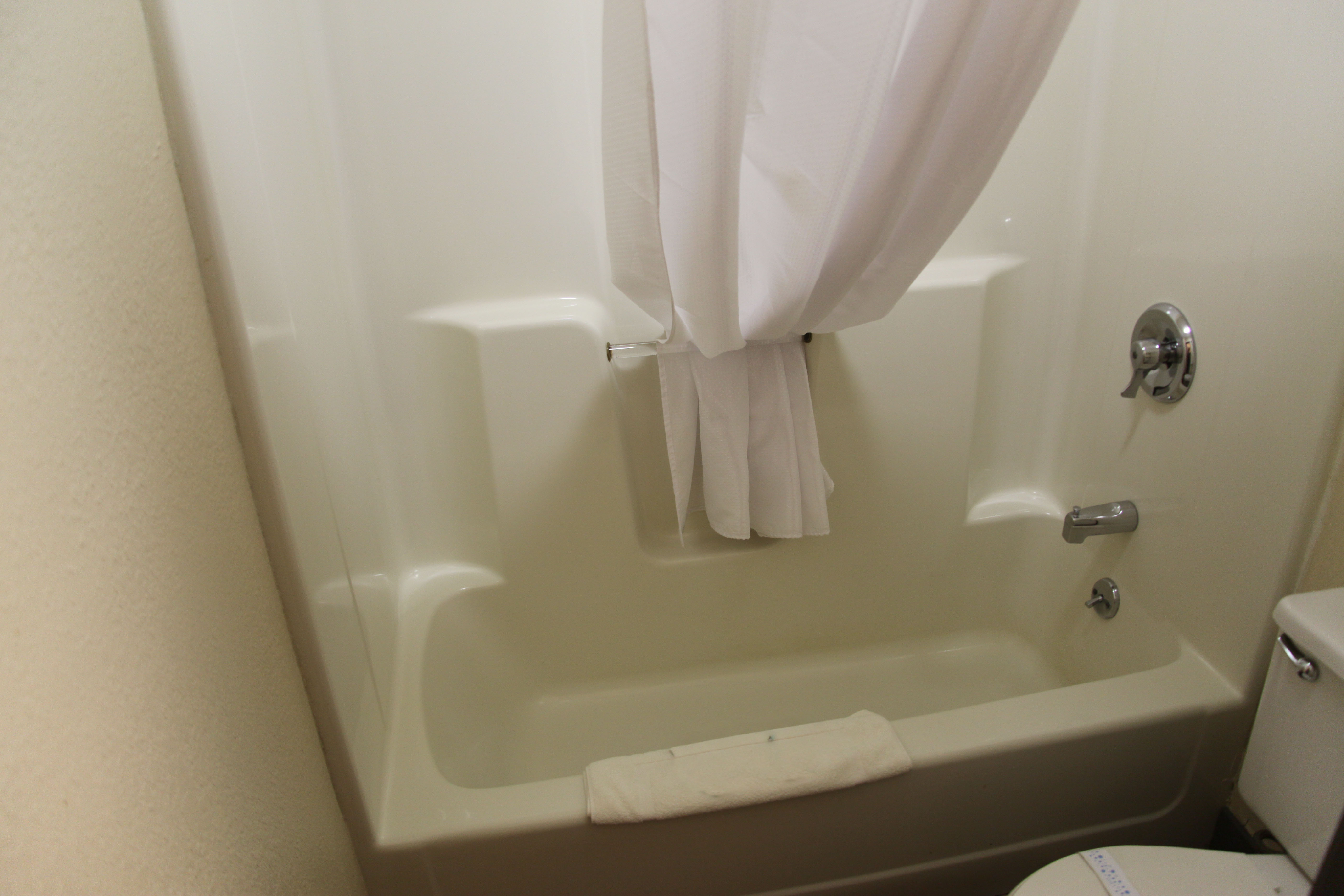 Guest room bath at the Baymont by Wyndham Sault Ste Marie MI in Sault Sainte Marie, Michigan
