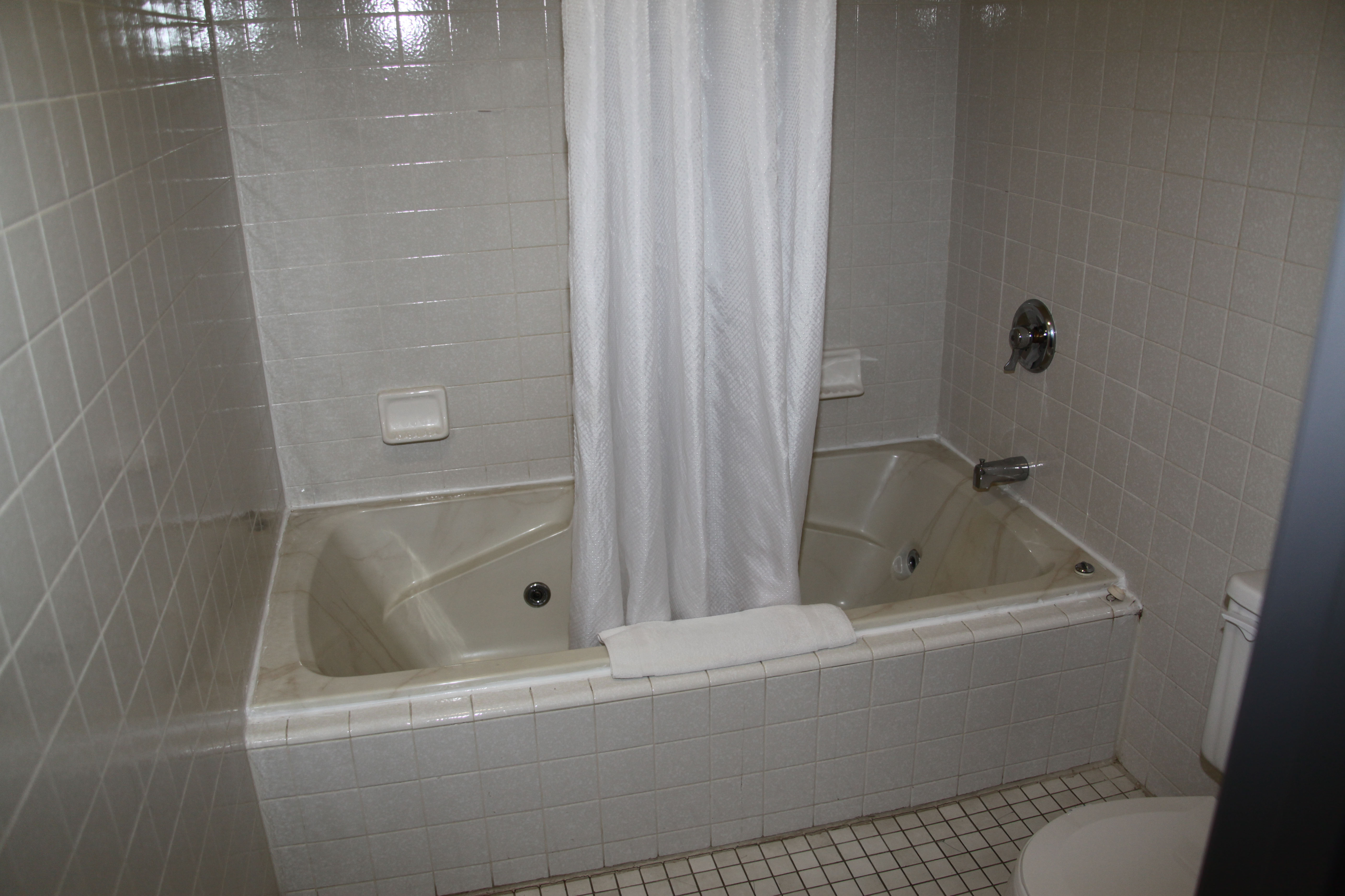 Guest room bath at the Baymont by Wyndham Sault Ste Marie MI in Sault Sainte Marie, Michigan
