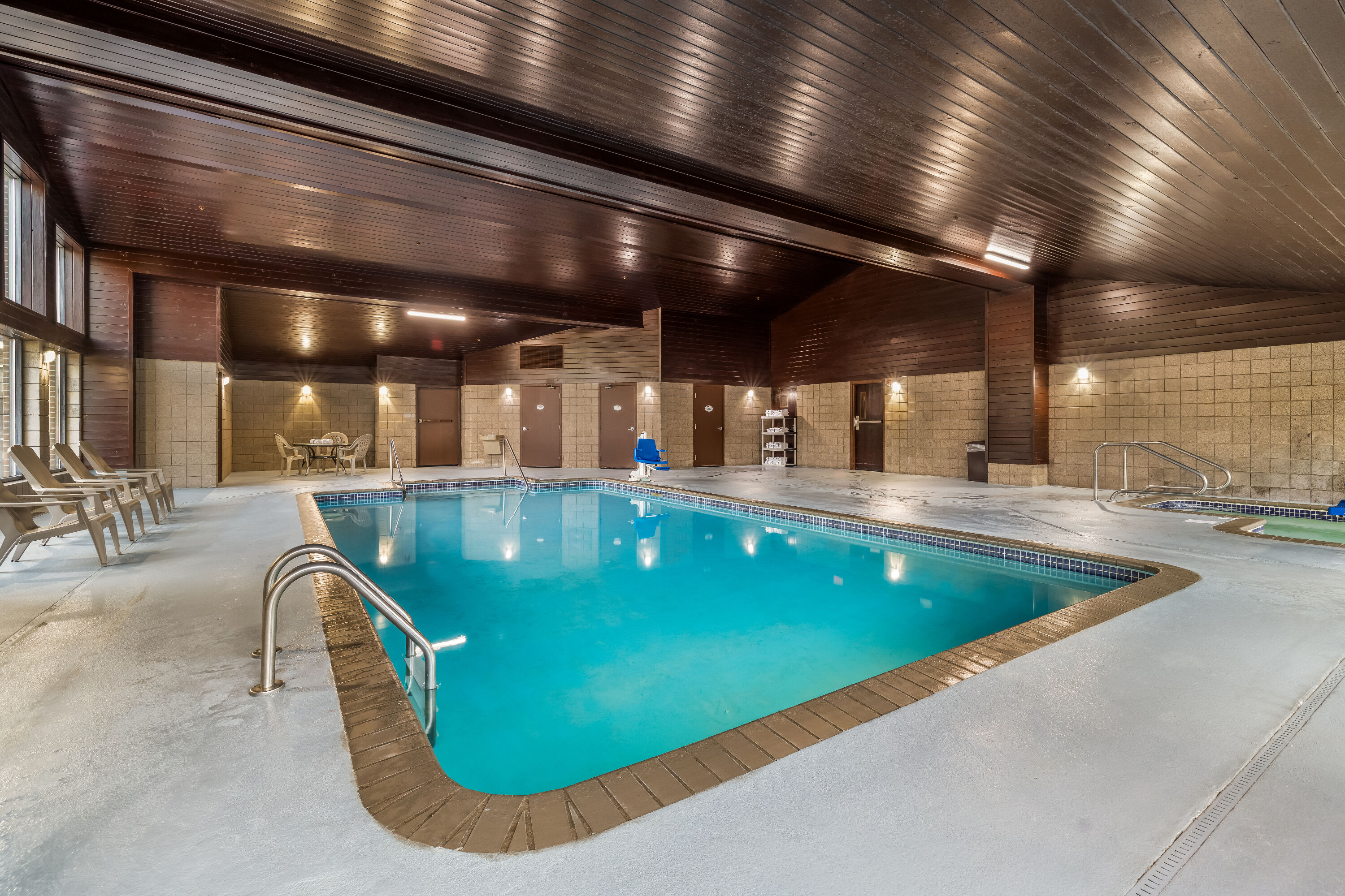 Indoor pool at the Baymont by Wyndham Bloomington MSP Airport in Richfield, Minnesota