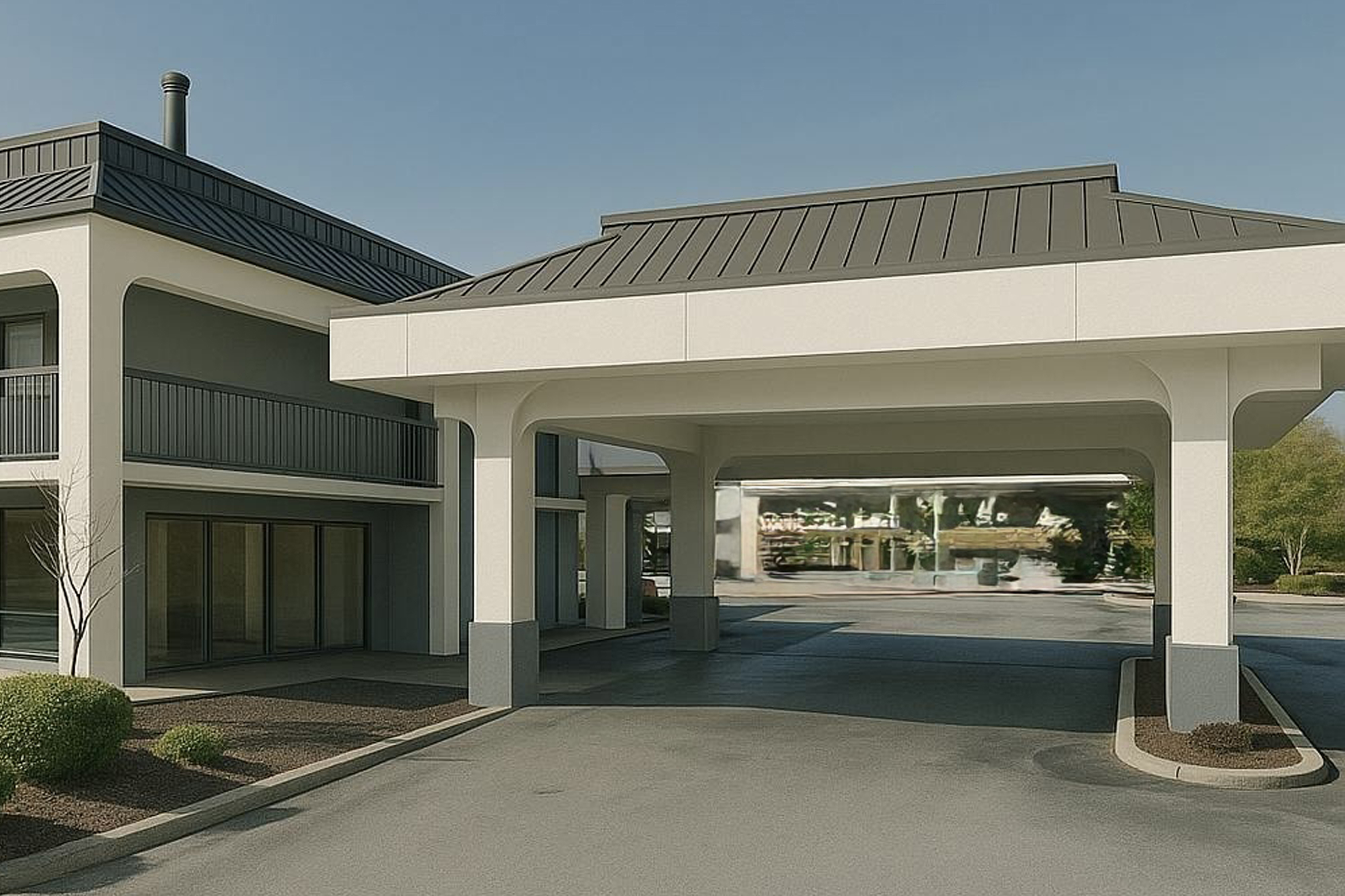 Exterior of Baymont by Wyndham Fayetteville hotel in Fayetteville, North Carolina
