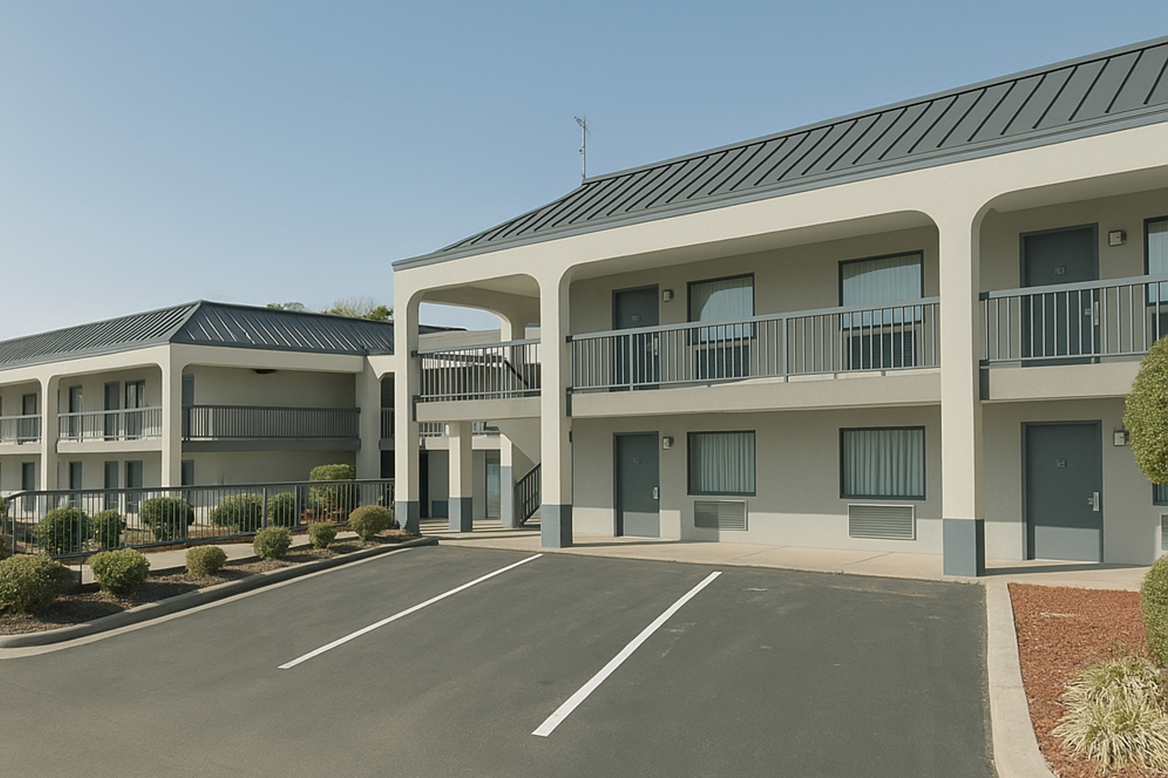 Exterior of Baymont by Wyndham Fayetteville hotel in Fayetteville, North Carolina