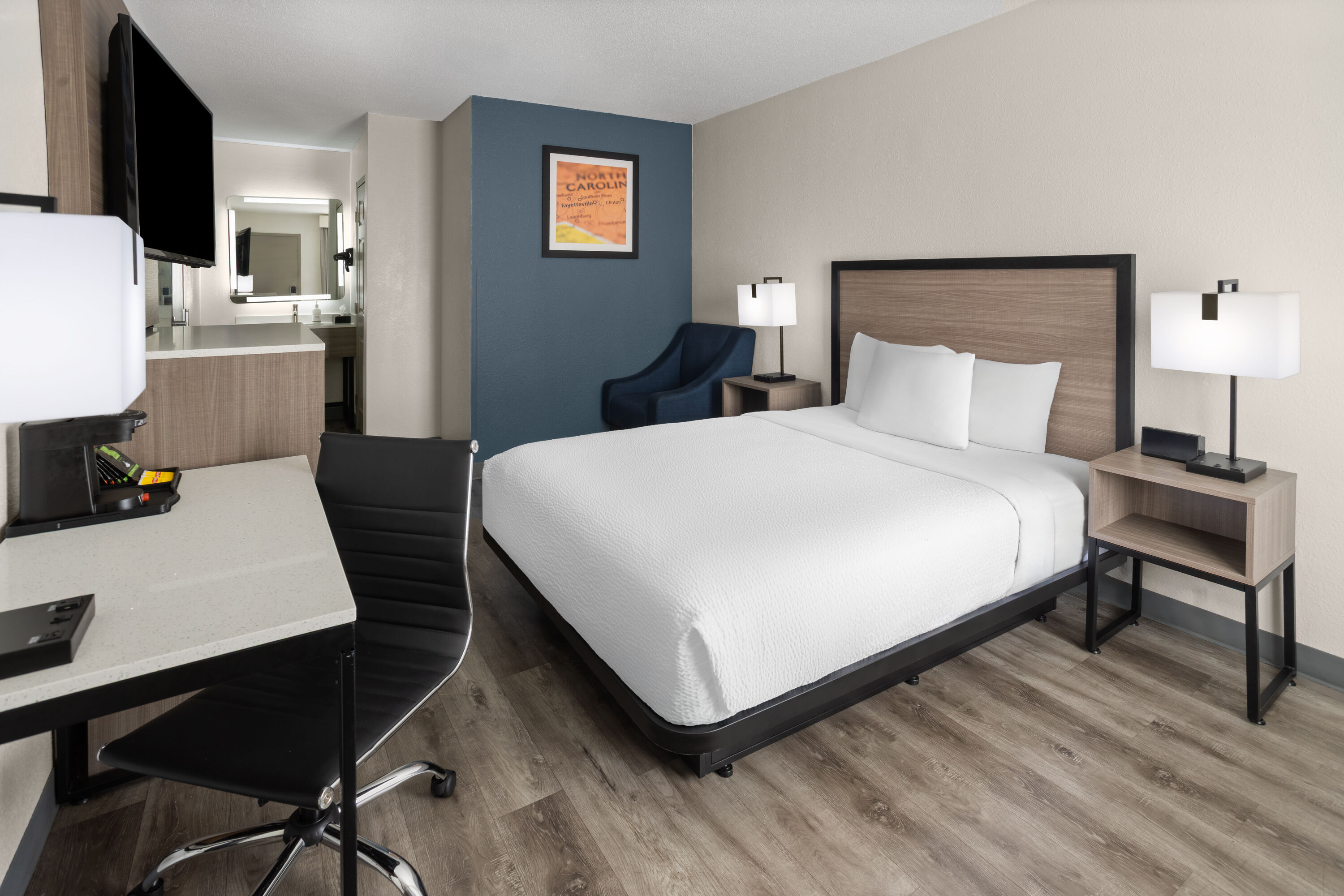 Guest room at the Baymont by Wyndham Fayetteville NC in Fayetteville, North Carolina
