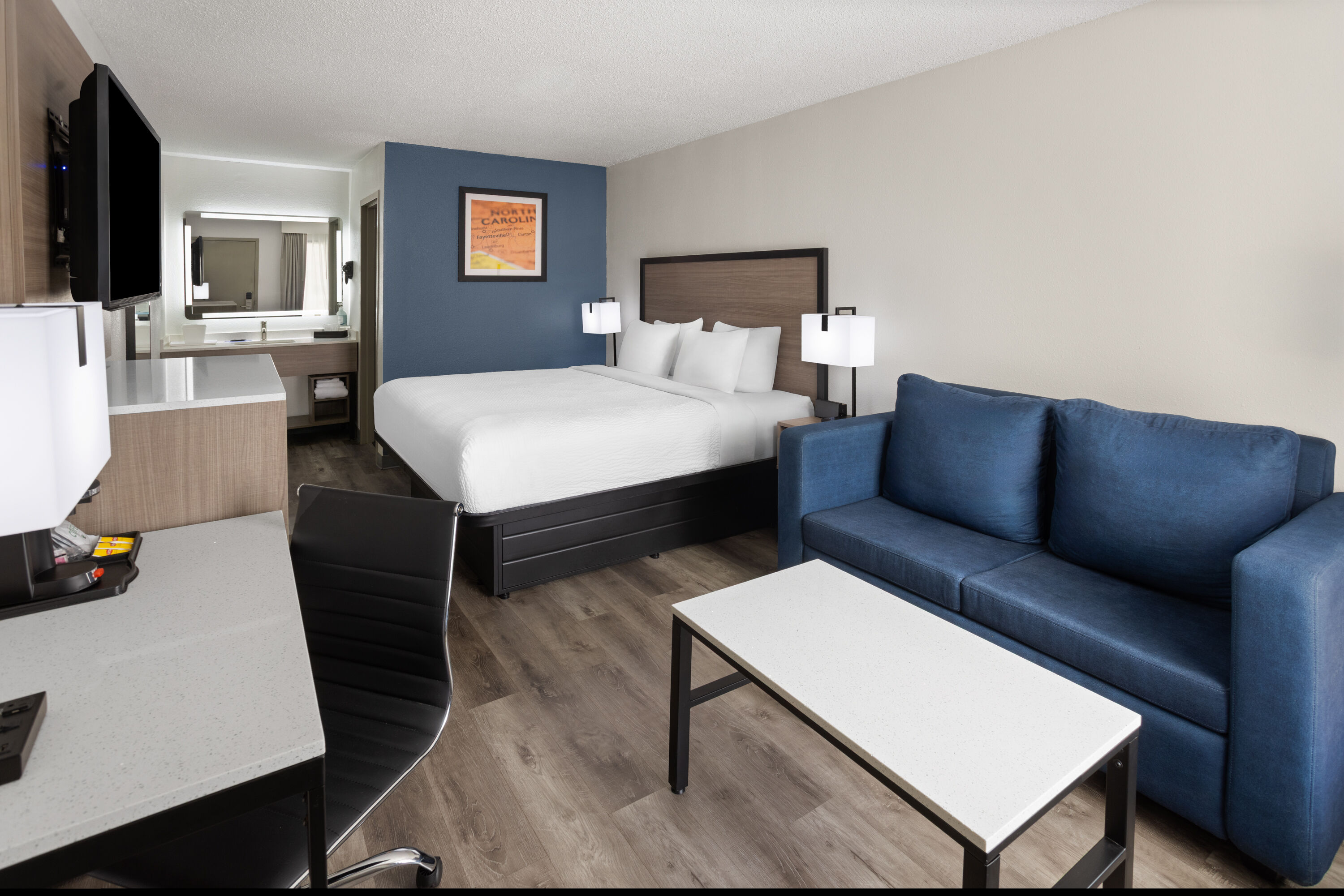 Guest room at the Baymont by Wyndham Fayetteville NC in Fayetteville, North Carolina