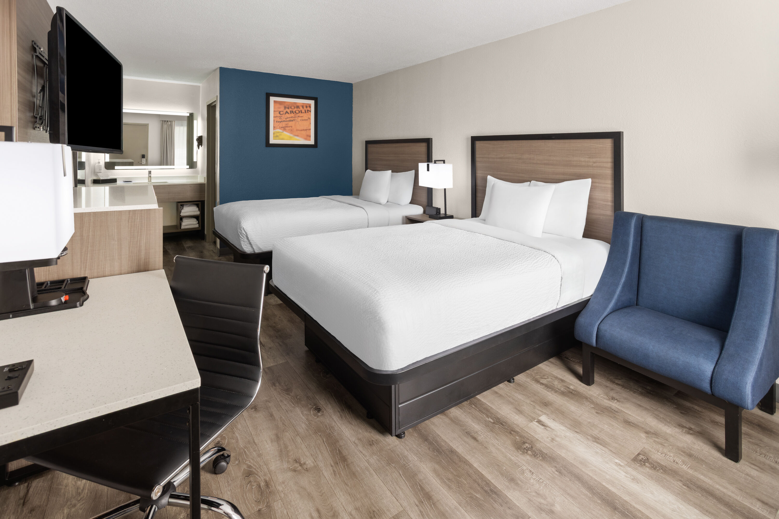 Guest room at the Baymont by Wyndham Fayetteville NC in Fayetteville, North Carolina