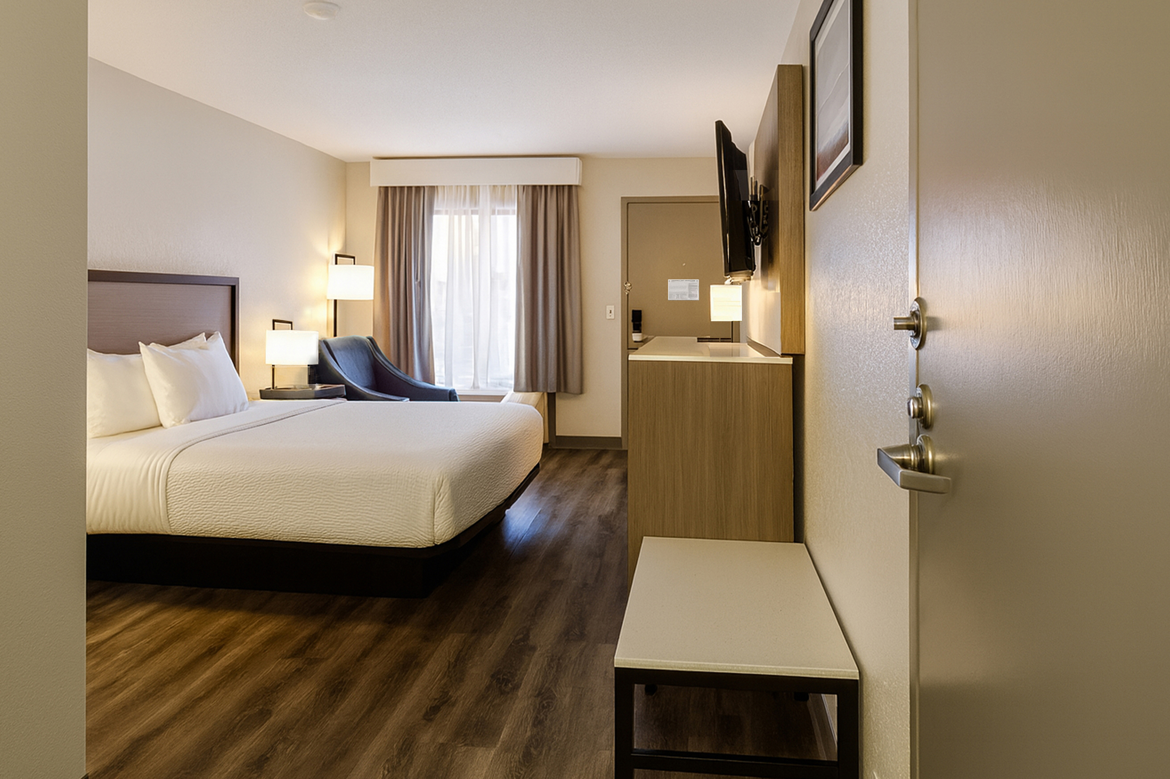 Guest room at the Baymont by Wyndham Fayetteville in Fayetteville, North Carolina