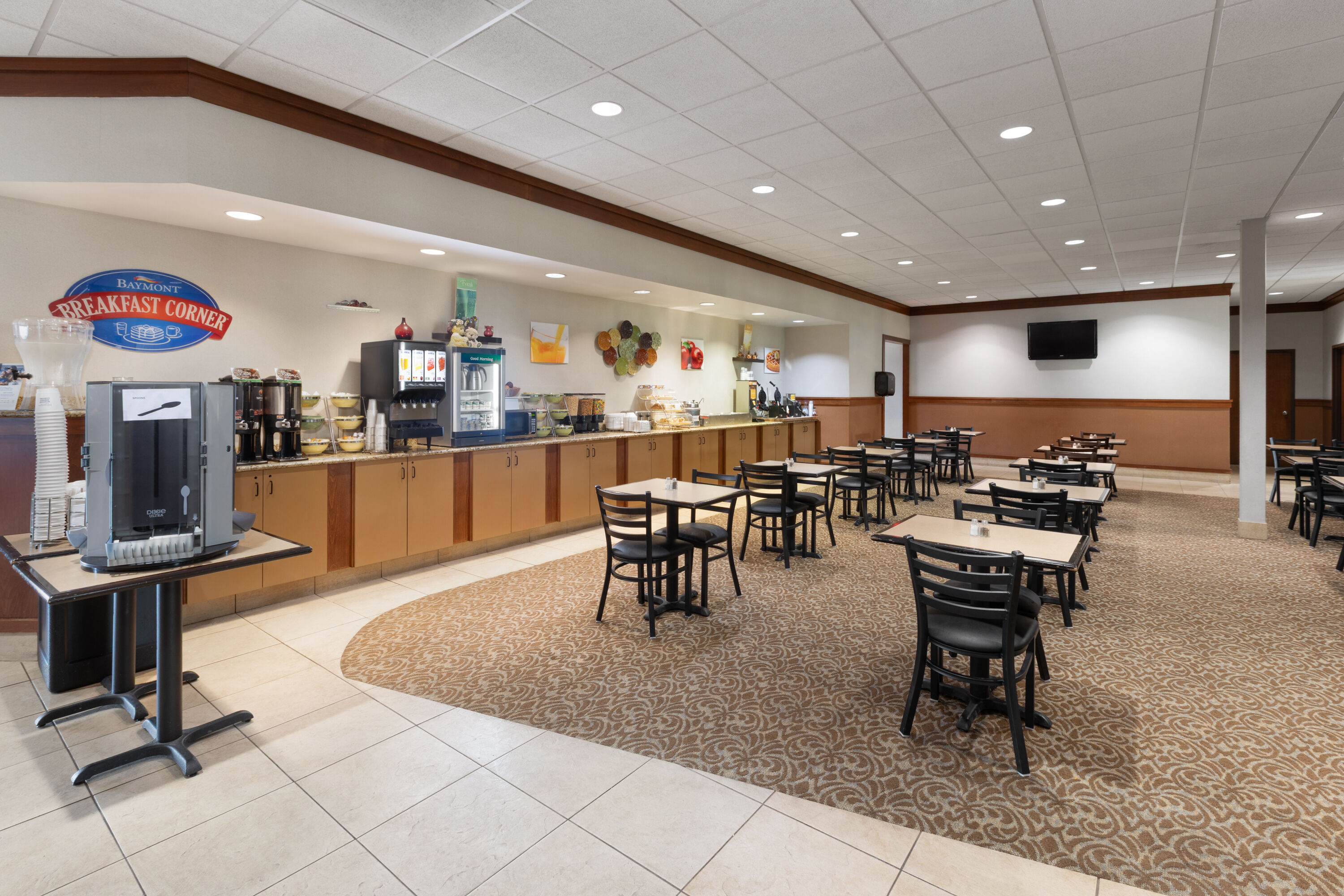 Free breakfast at Baymont by Wyndham Jamestown Conference Center & Water Park in Jamestown, North Dakota