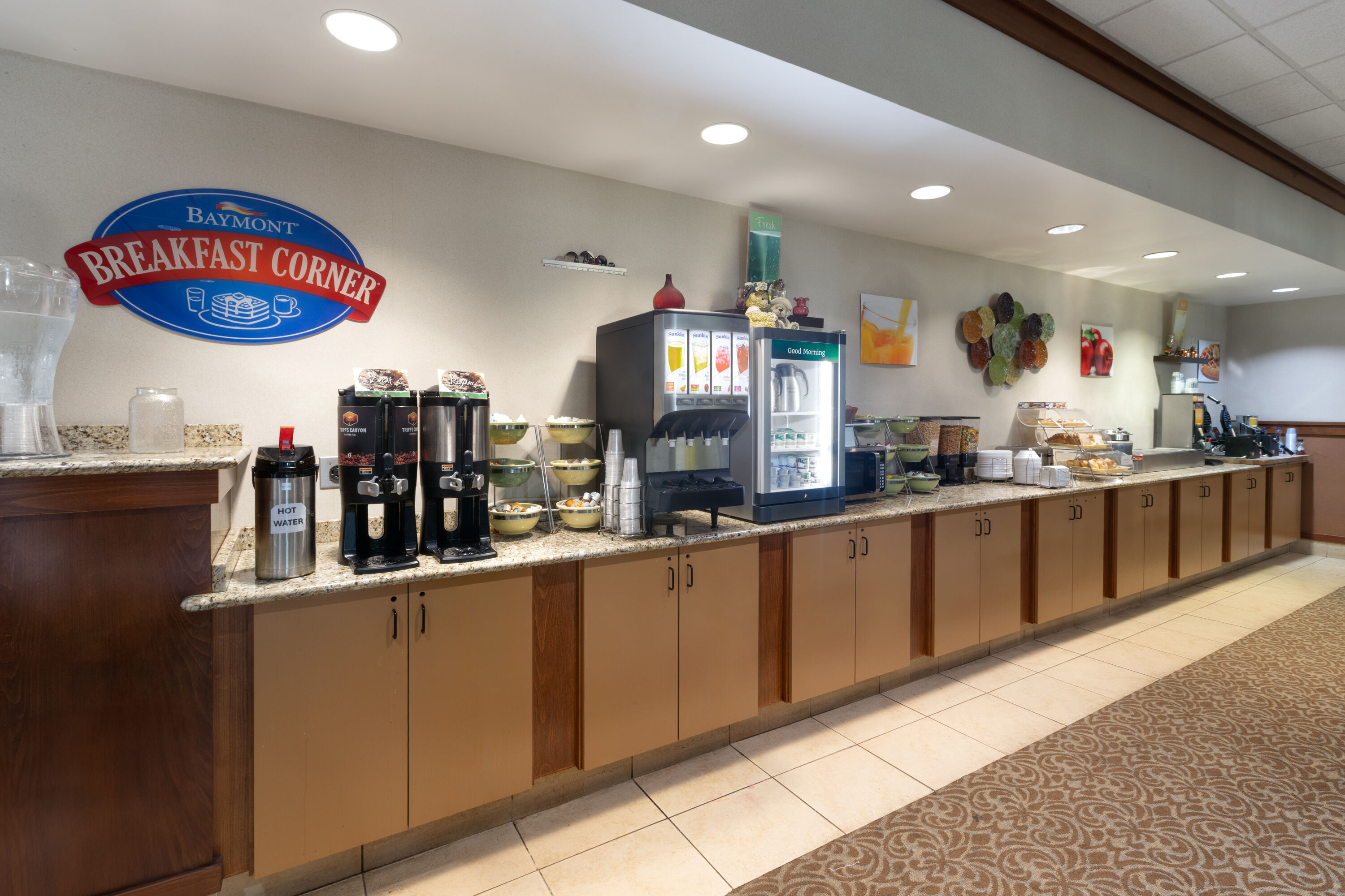 Free breakfast at Baymont by Wyndham Jamestown Conference Center & Water Park in Jamestown, North Dakota