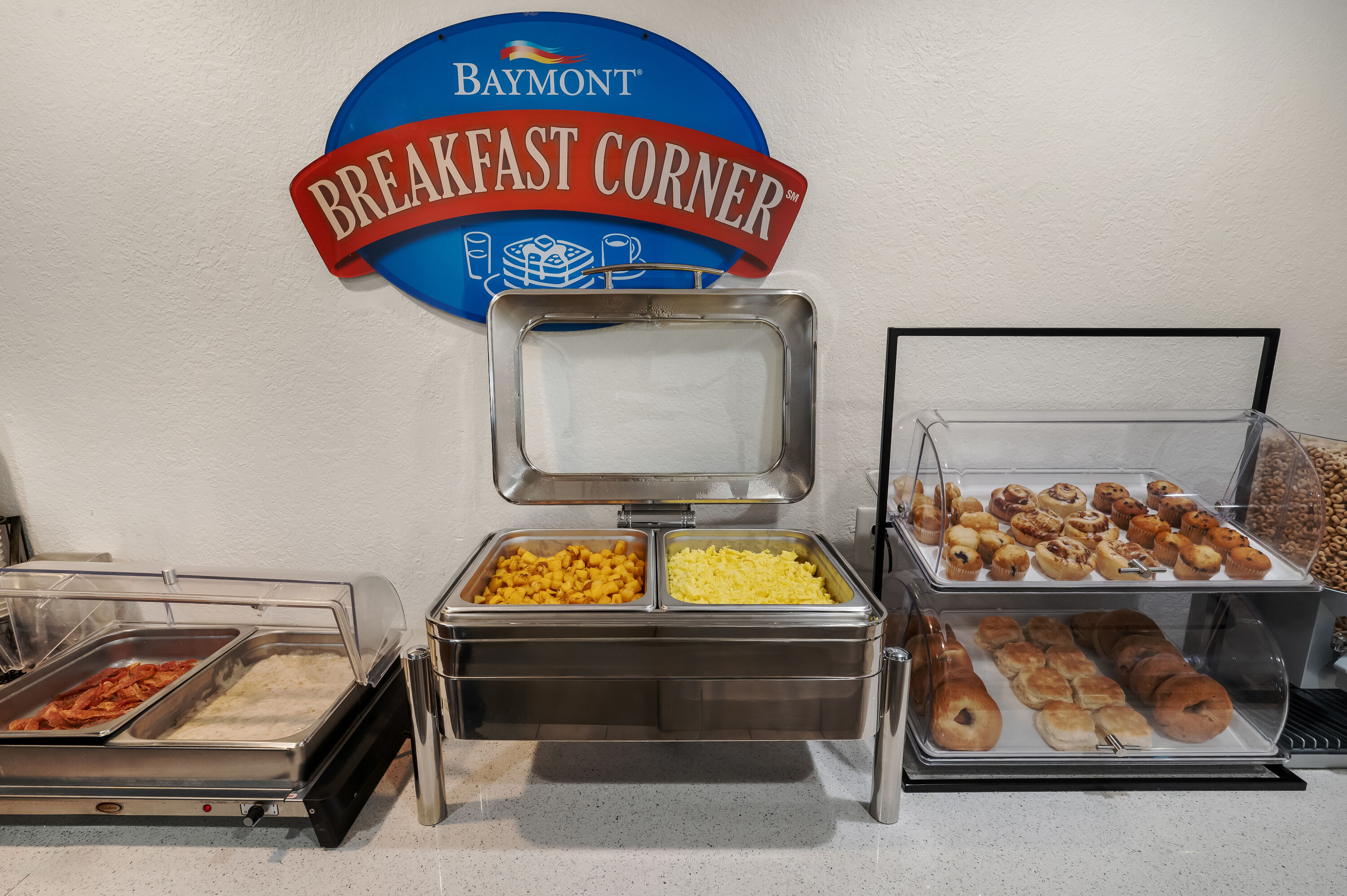 Baymont by Wyndham Findlay restaurant breakfast area close up in Findlay, Ohio