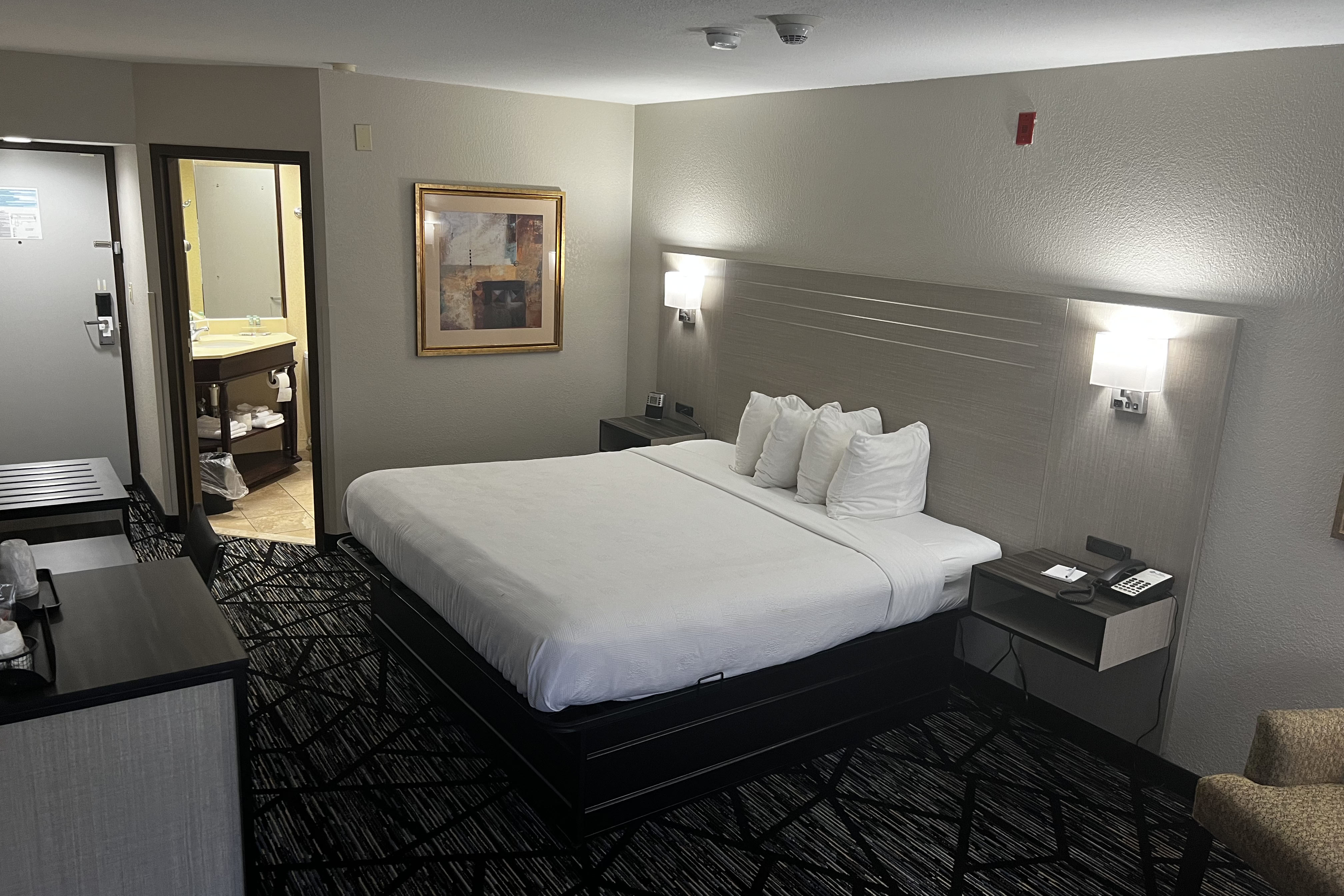 Guest room at the Baymont by Wyndham Monroe Ohio in Monroe, Ohio