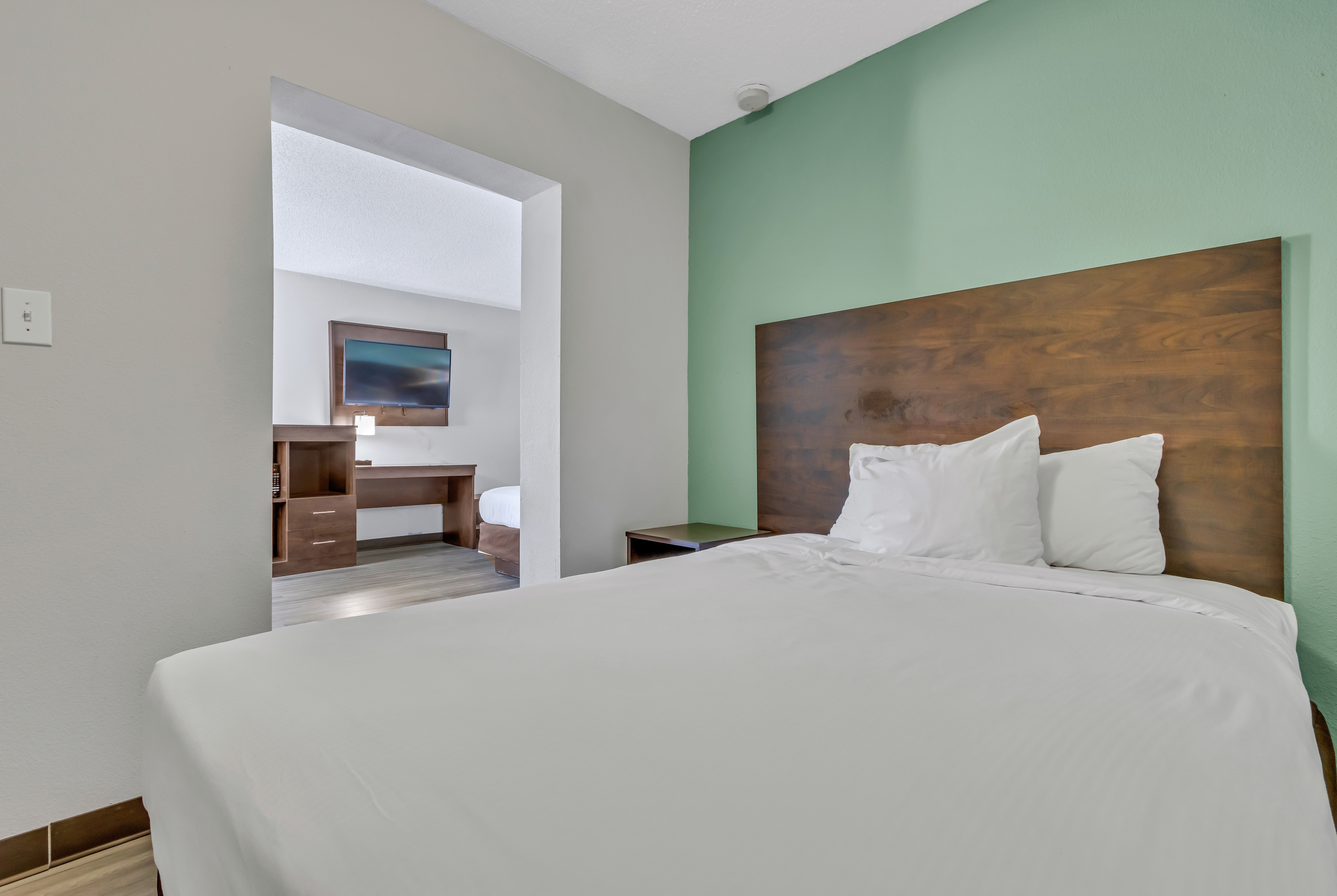 Guest room at the Baymont by Wyndham North Myrtle Beach in North Myrtle Beach, South Carolina