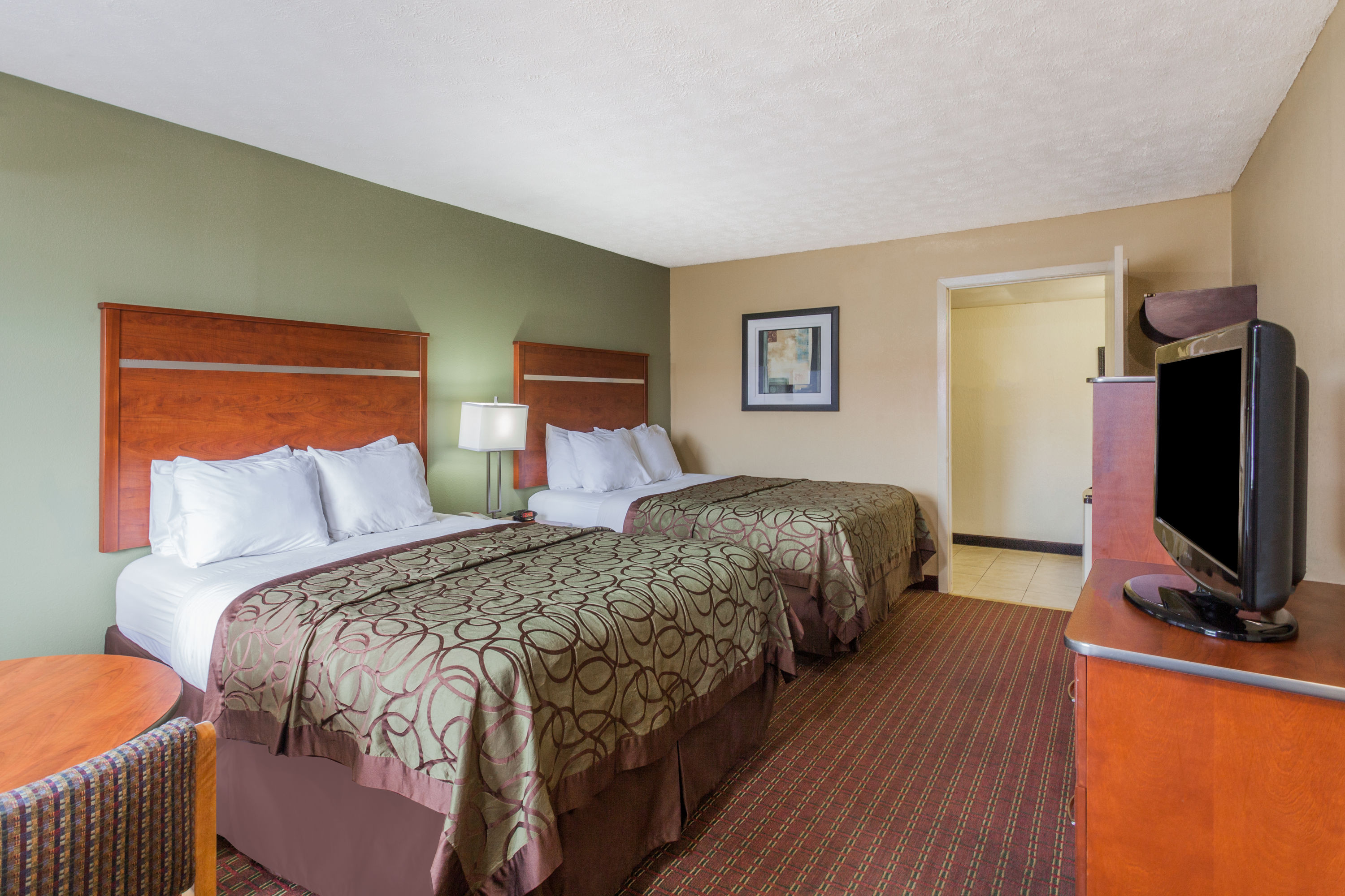 Guest room at the Baymont by Wyndham Pigeon Forge near Island Drive in Pigeon Forge, Tennessee