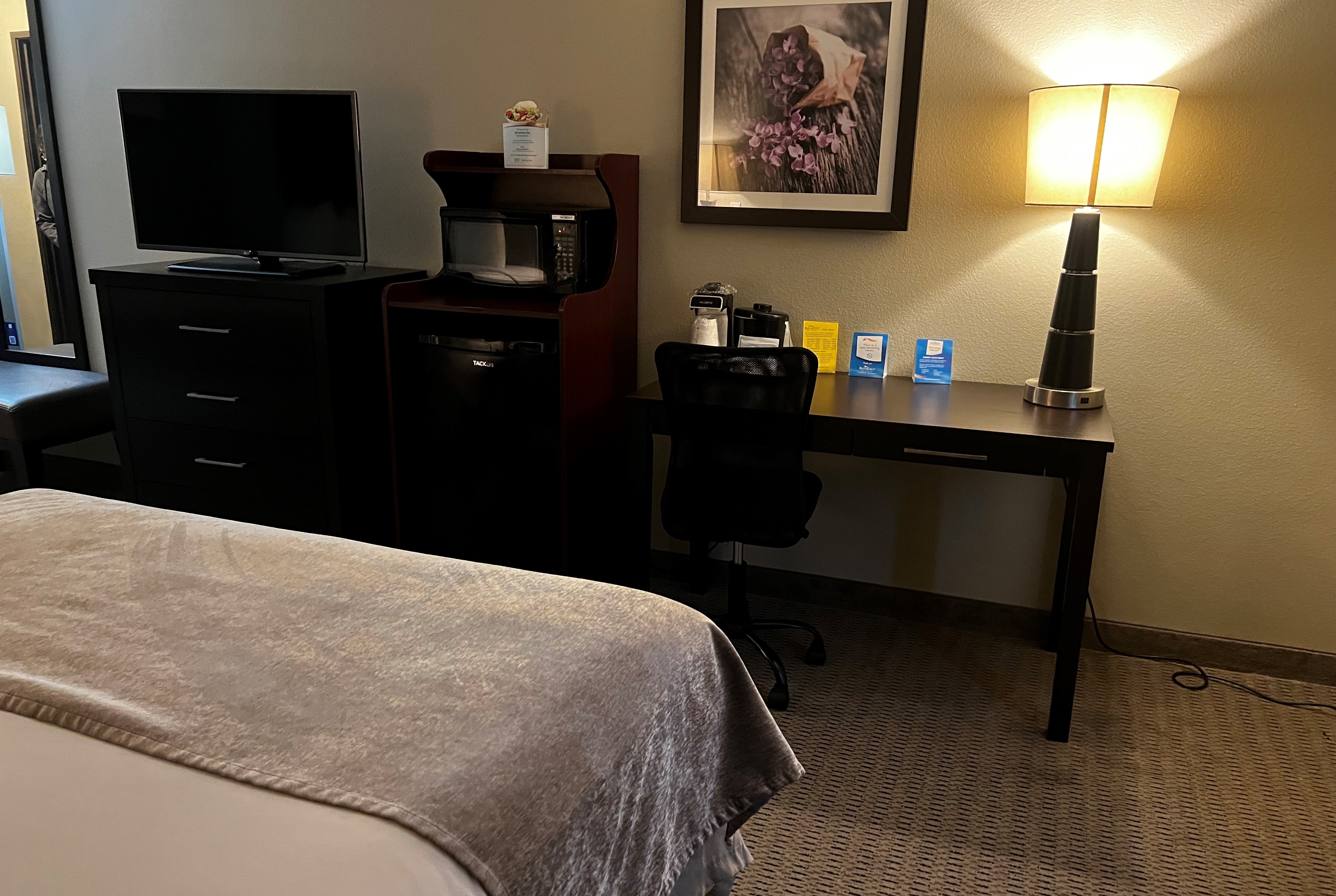 Guest room at the Baymont by Wyndham College Station in College Station, Texas