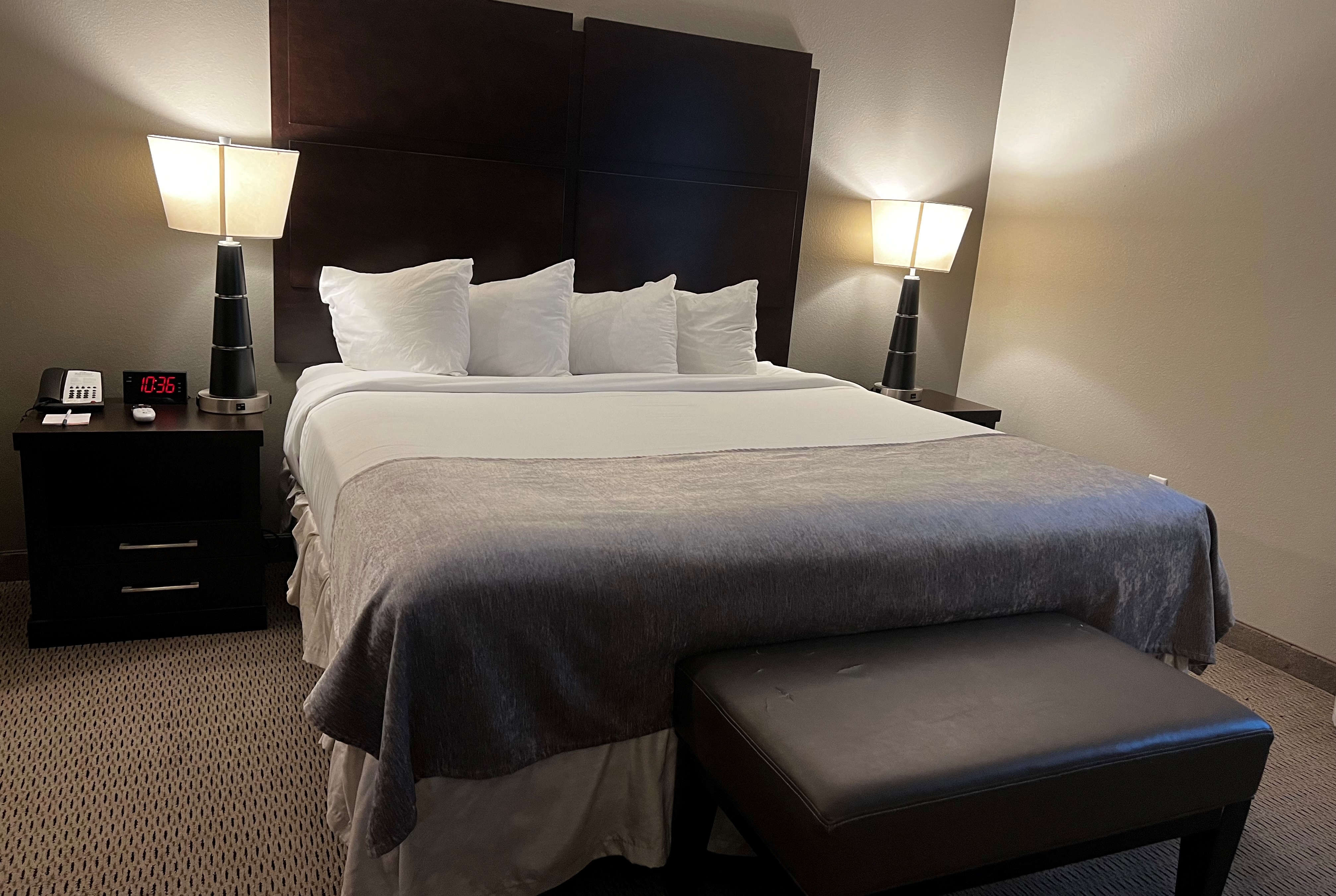 Guest room at the Baymont by Wyndham College Station in College Station, Texas