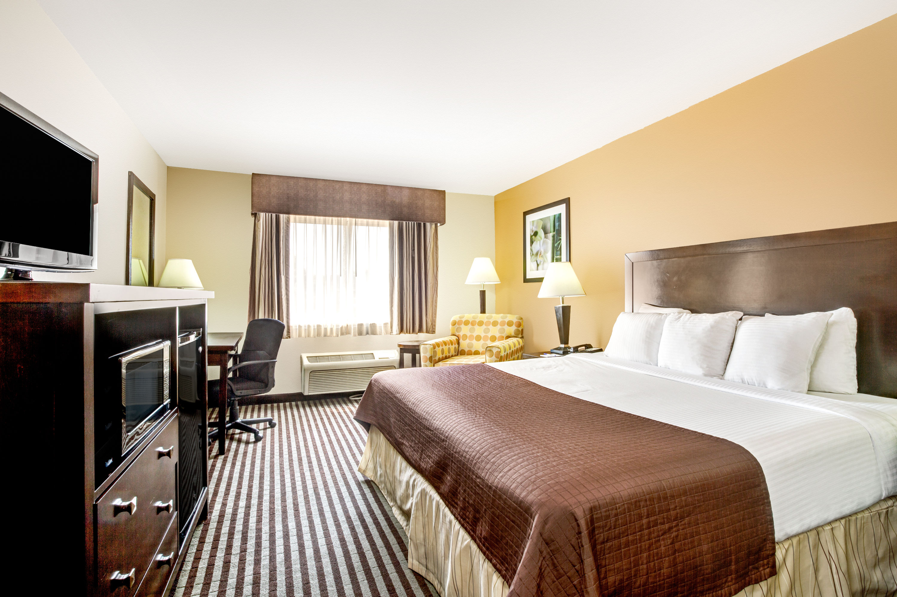 Guest room at the Baymont by Wyndham Dallas/ Love Field in Dallas, Texas