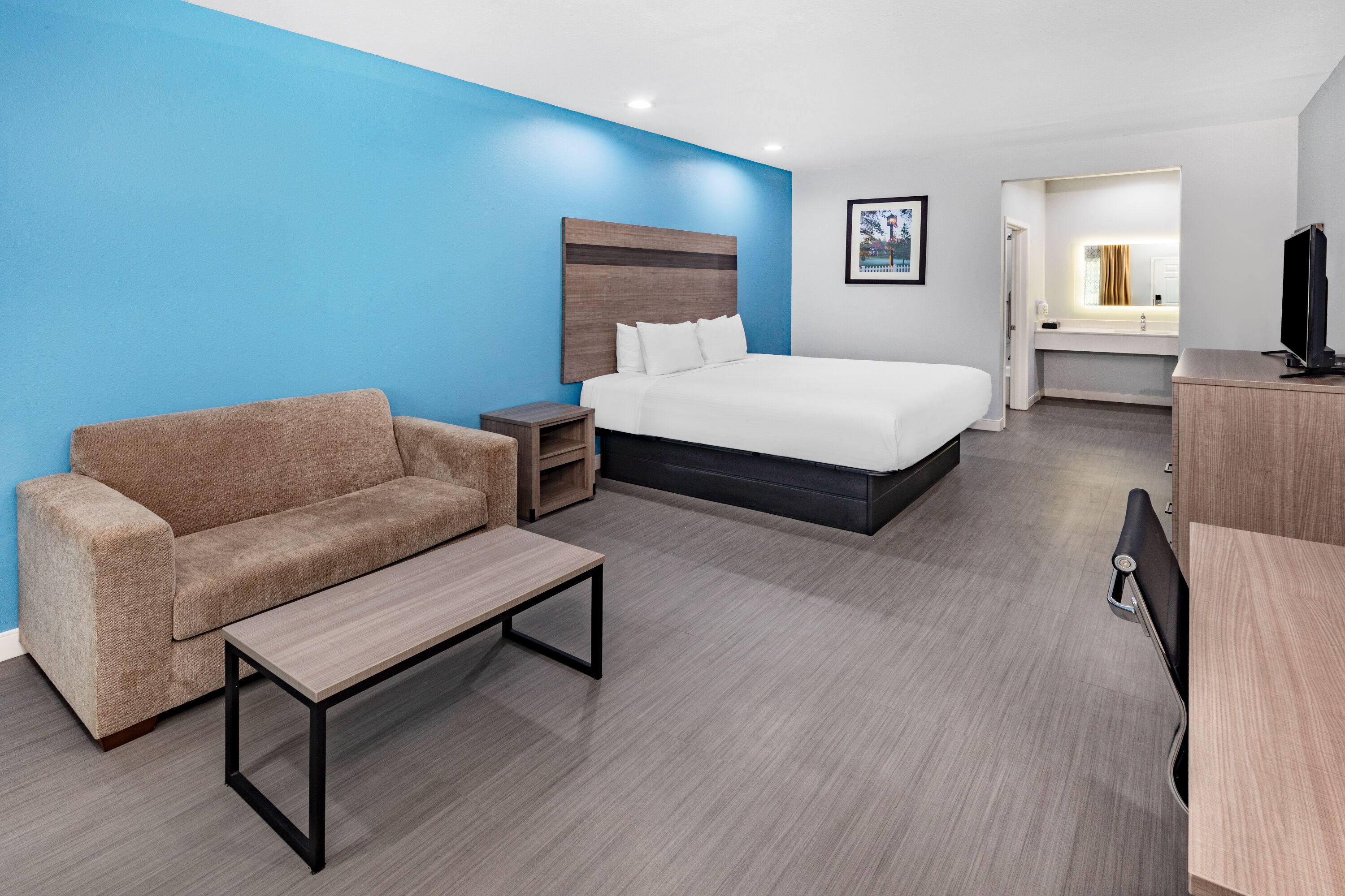 Guest room at the Baymont by Wyndham Freeport Texas in Freeport, Texas