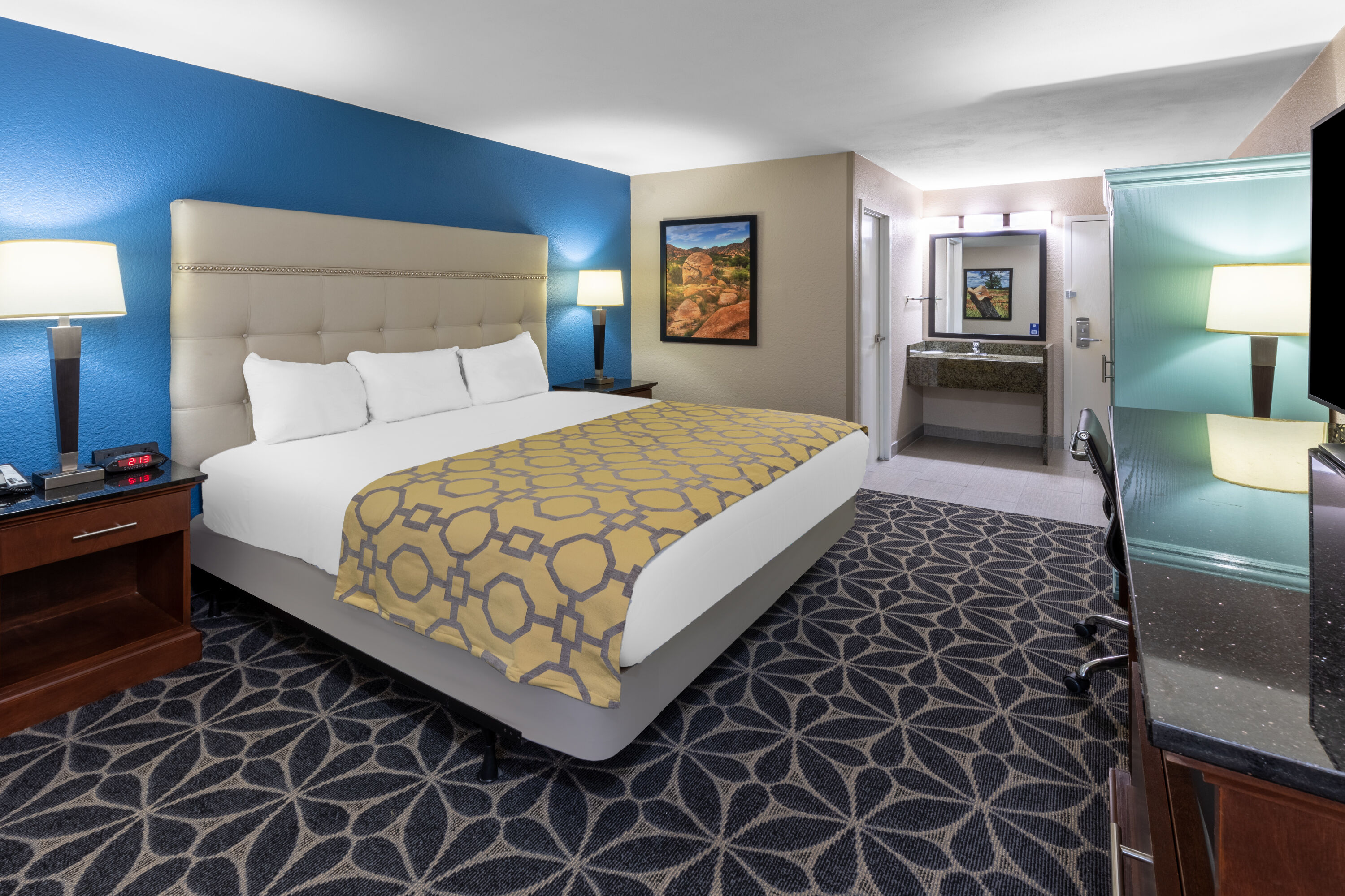 Guest room at the Baymont by Wyndham McAllen/Pharr in McAllen, Texas