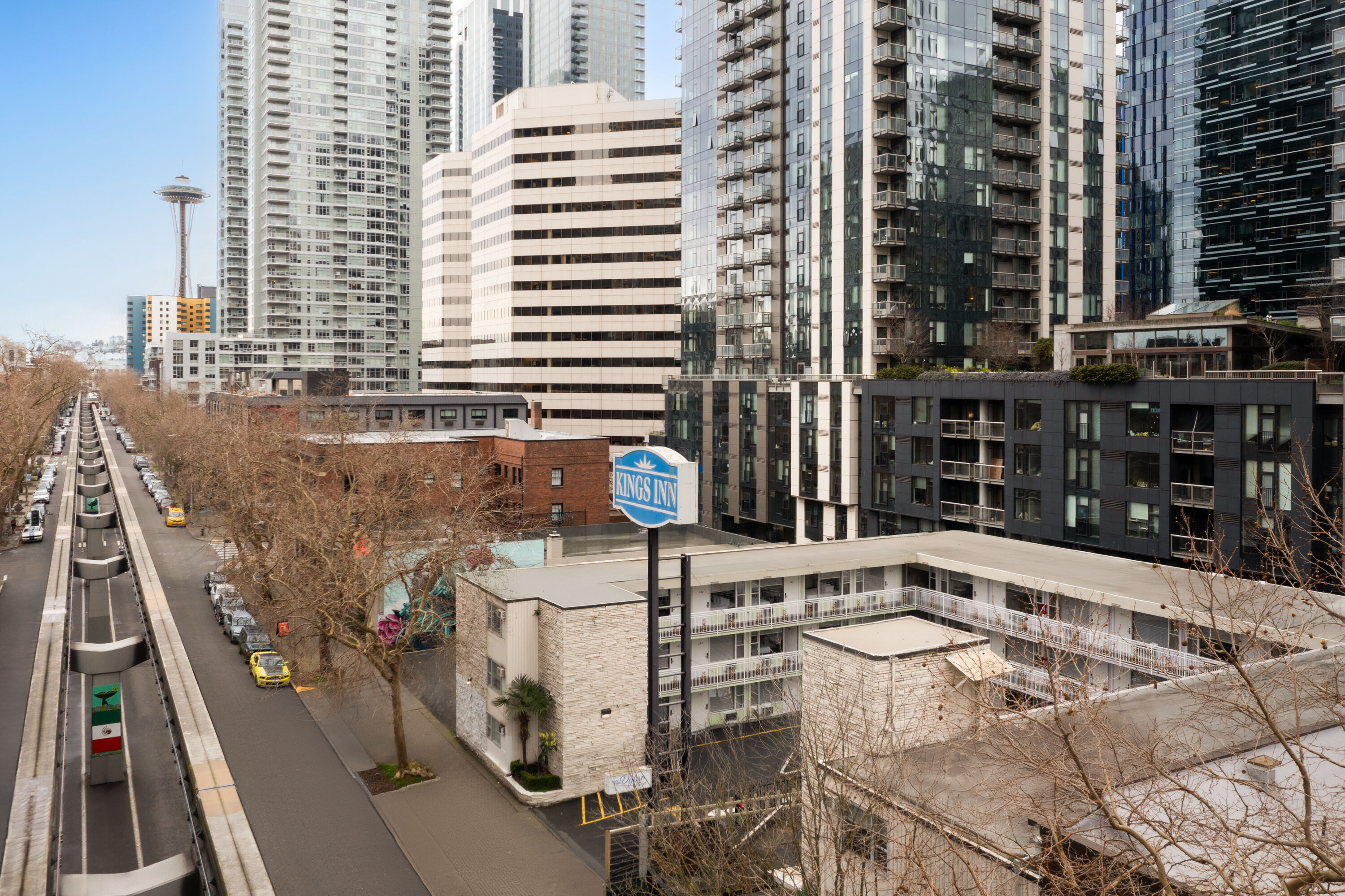 Aerial View of The Dylan, a Baymont by Wyndham hotel in Seattle, Washington