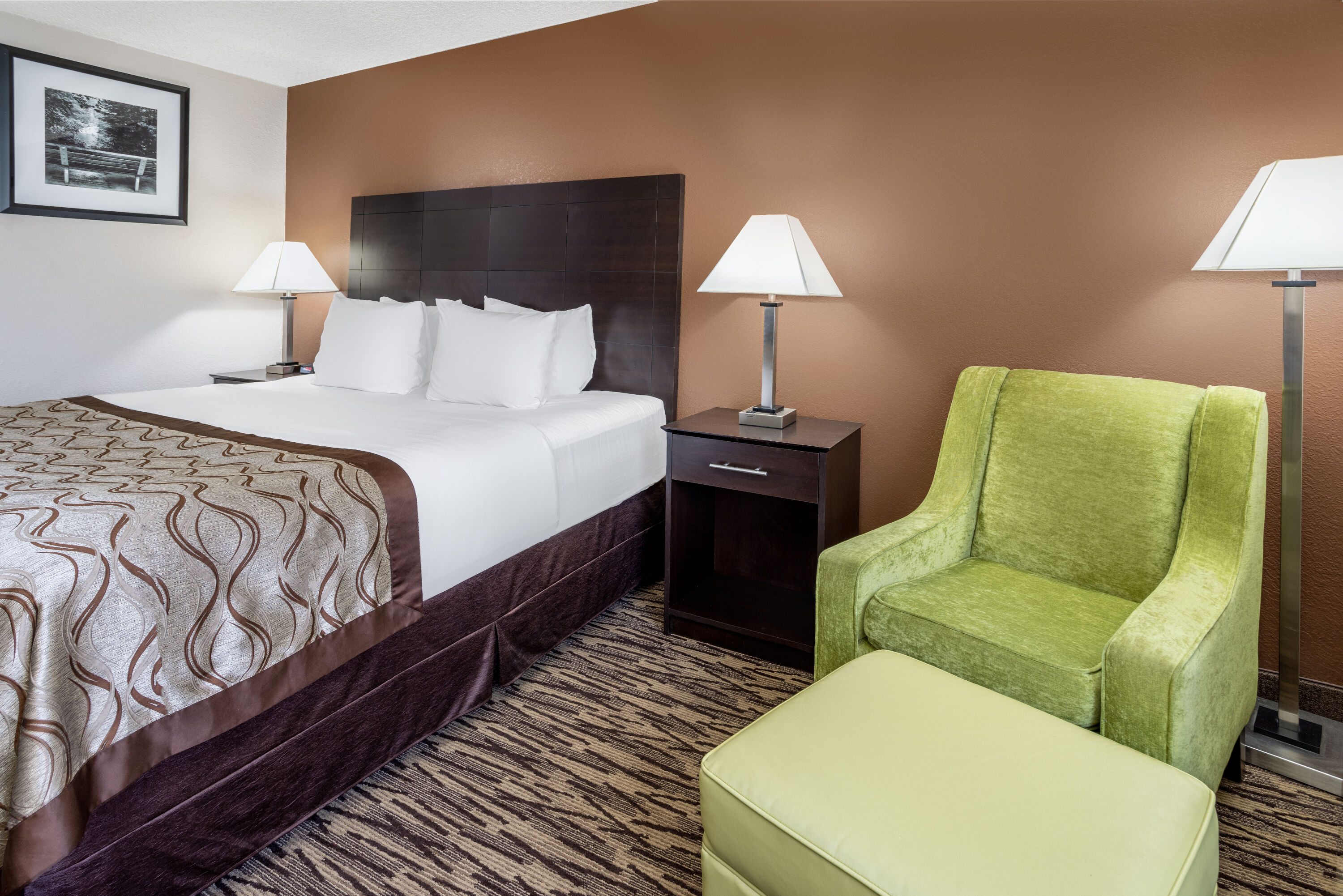 Guest room at the Baymont by Wyndham Beloit in Beloit, Wisconsin