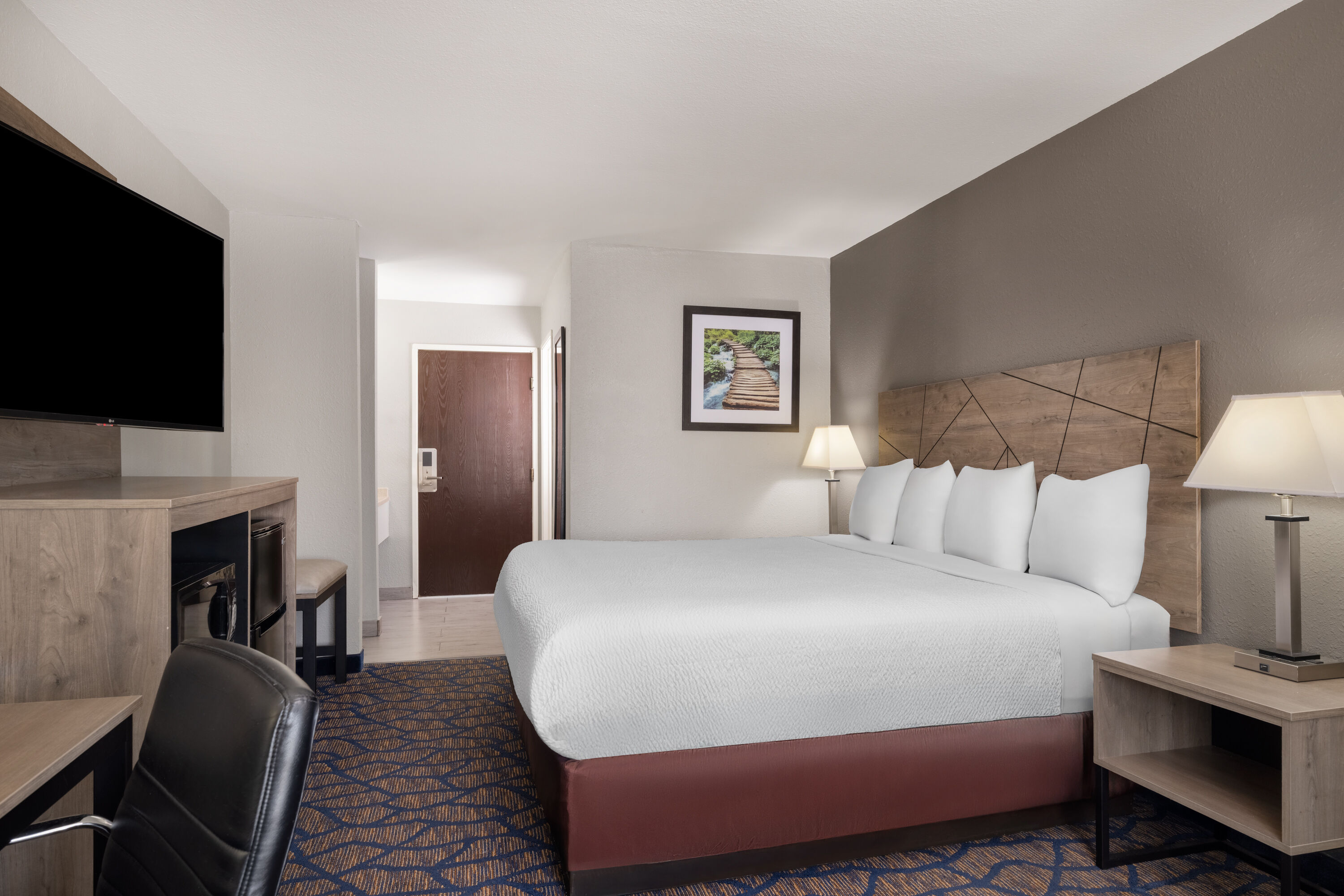Guest room at the Baymont by Wyndham Waukesha in Waukesha, Wisconsin