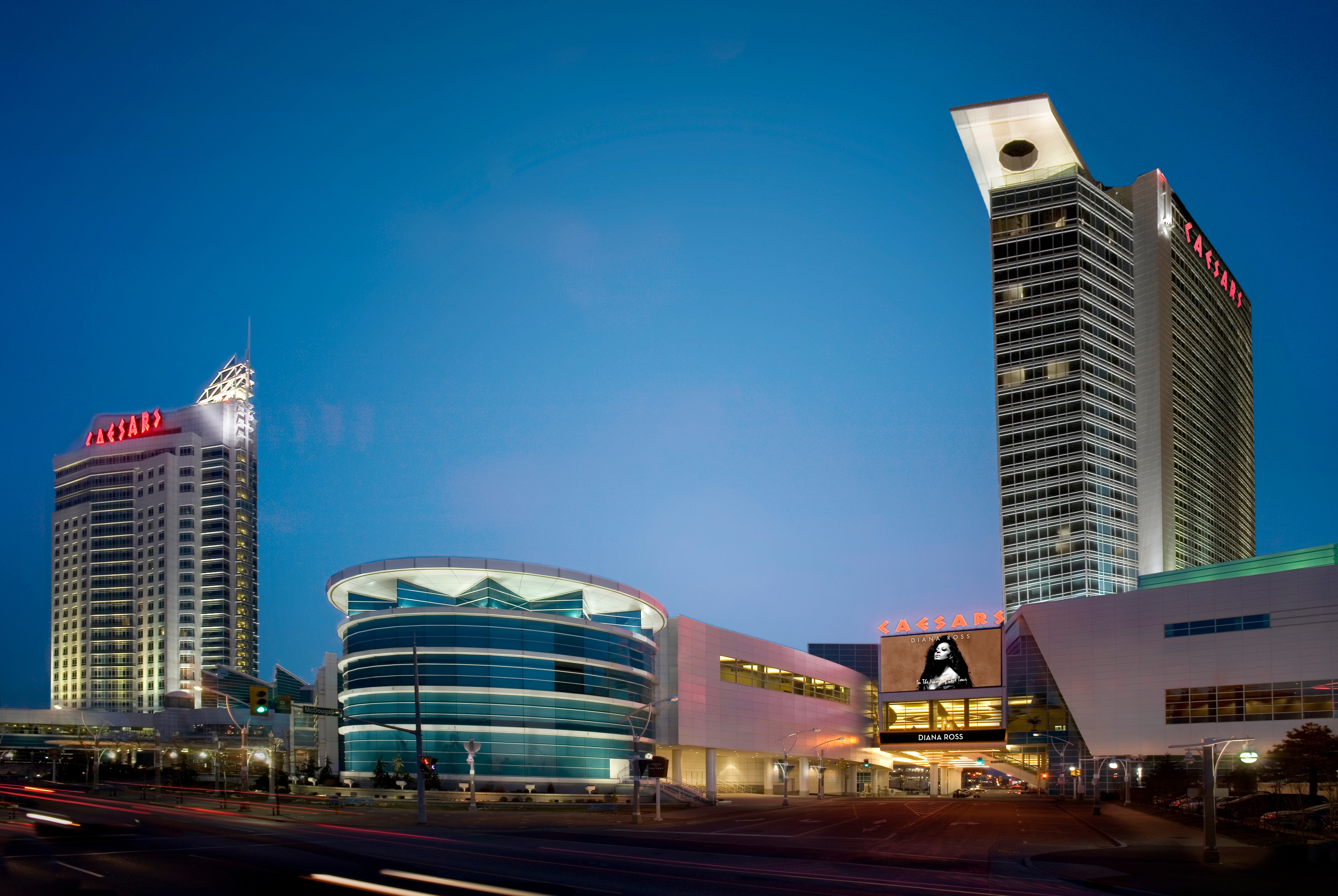Exterior of Caesars Windsor hotel in Windsor, Ontario