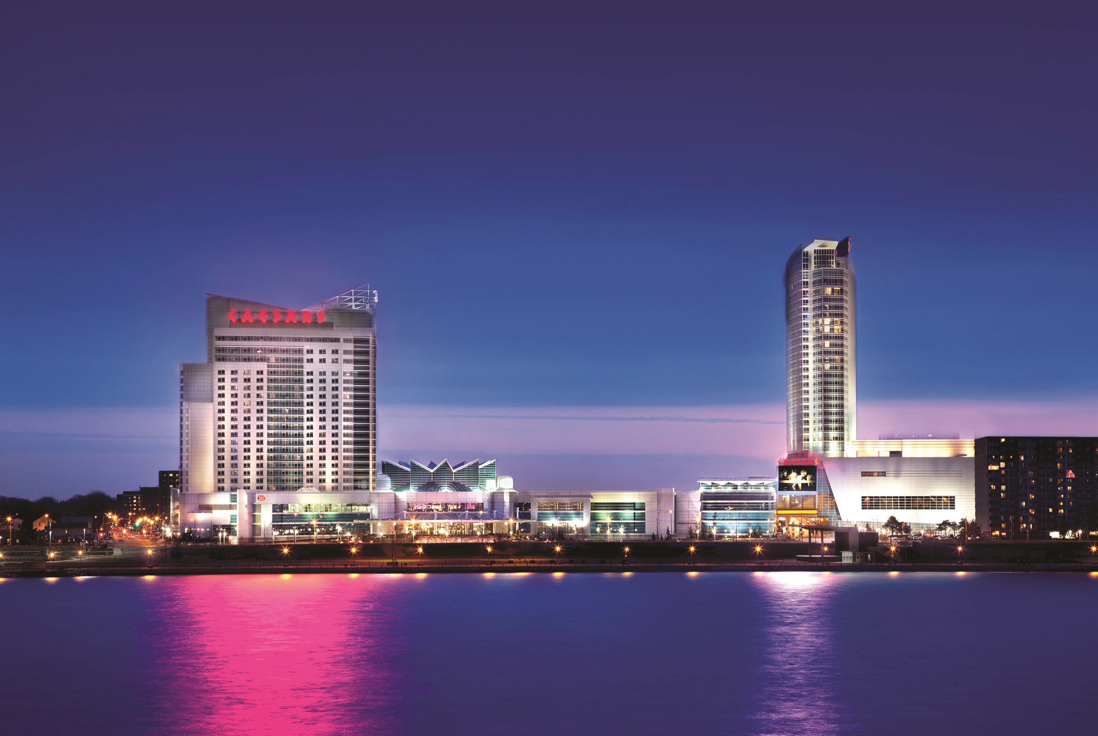 Exterior of Caesars Windsor hotel in Windsor, Ontario