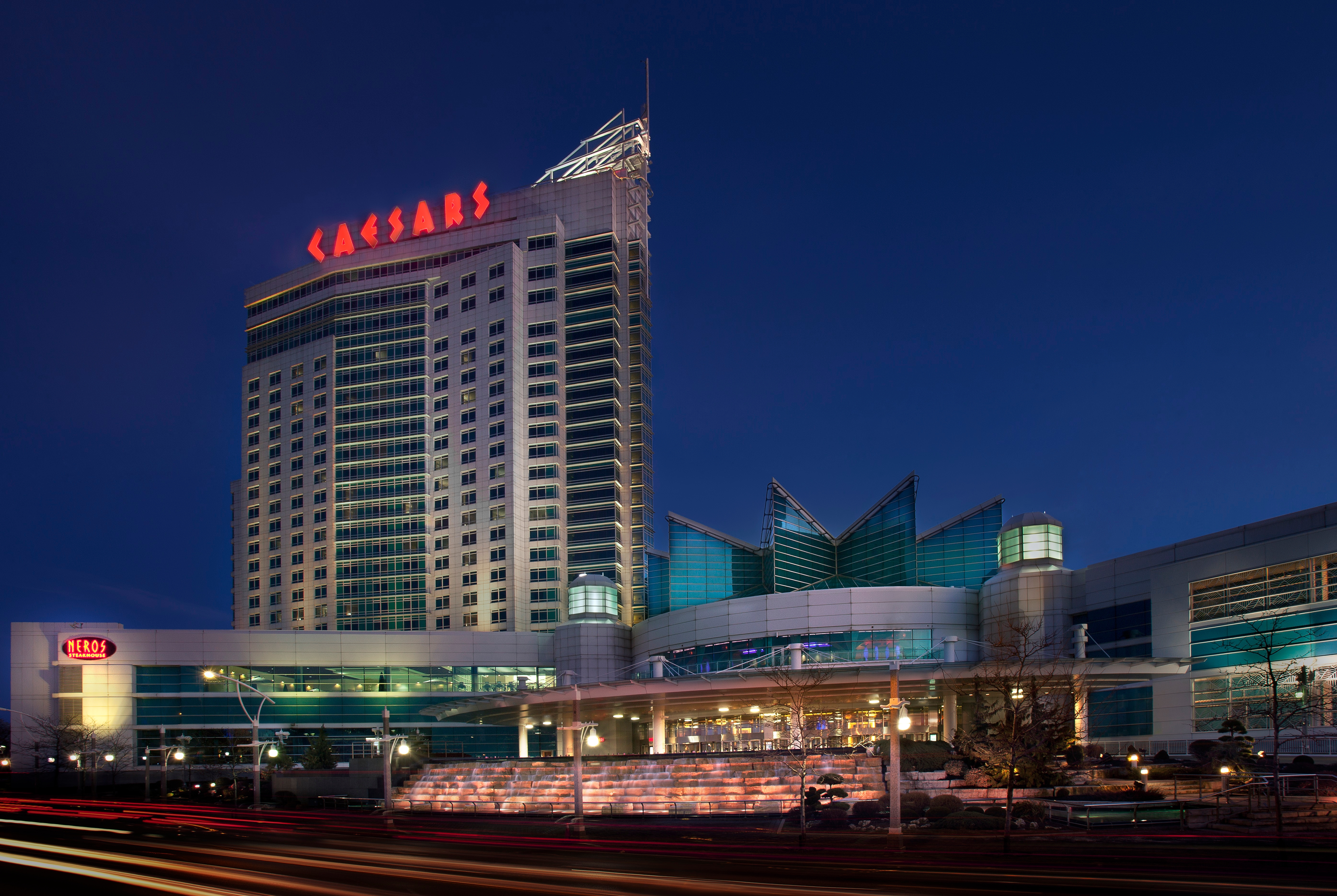 Exterior of Caesars Windsor hotel in Windsor, Ontario