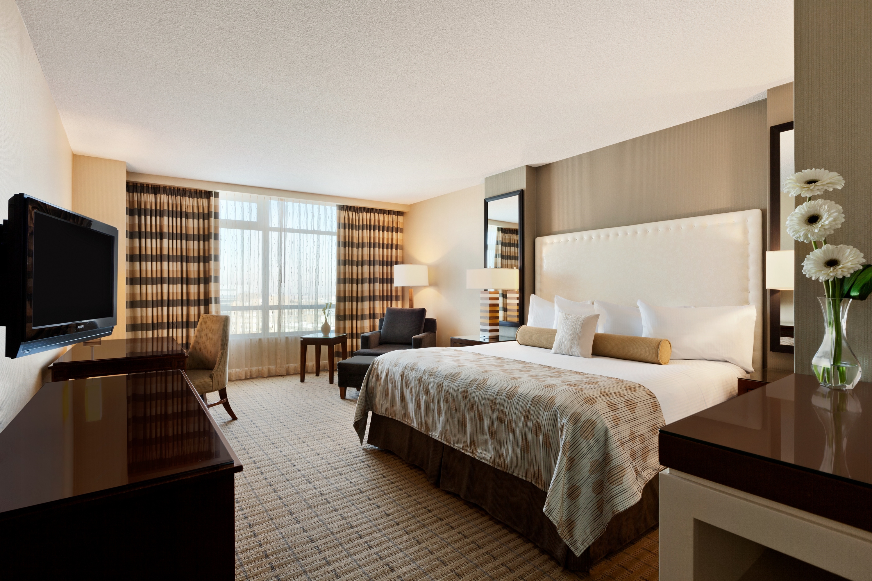 Guest room at the Caesars Windsor in Windsor, Ontario